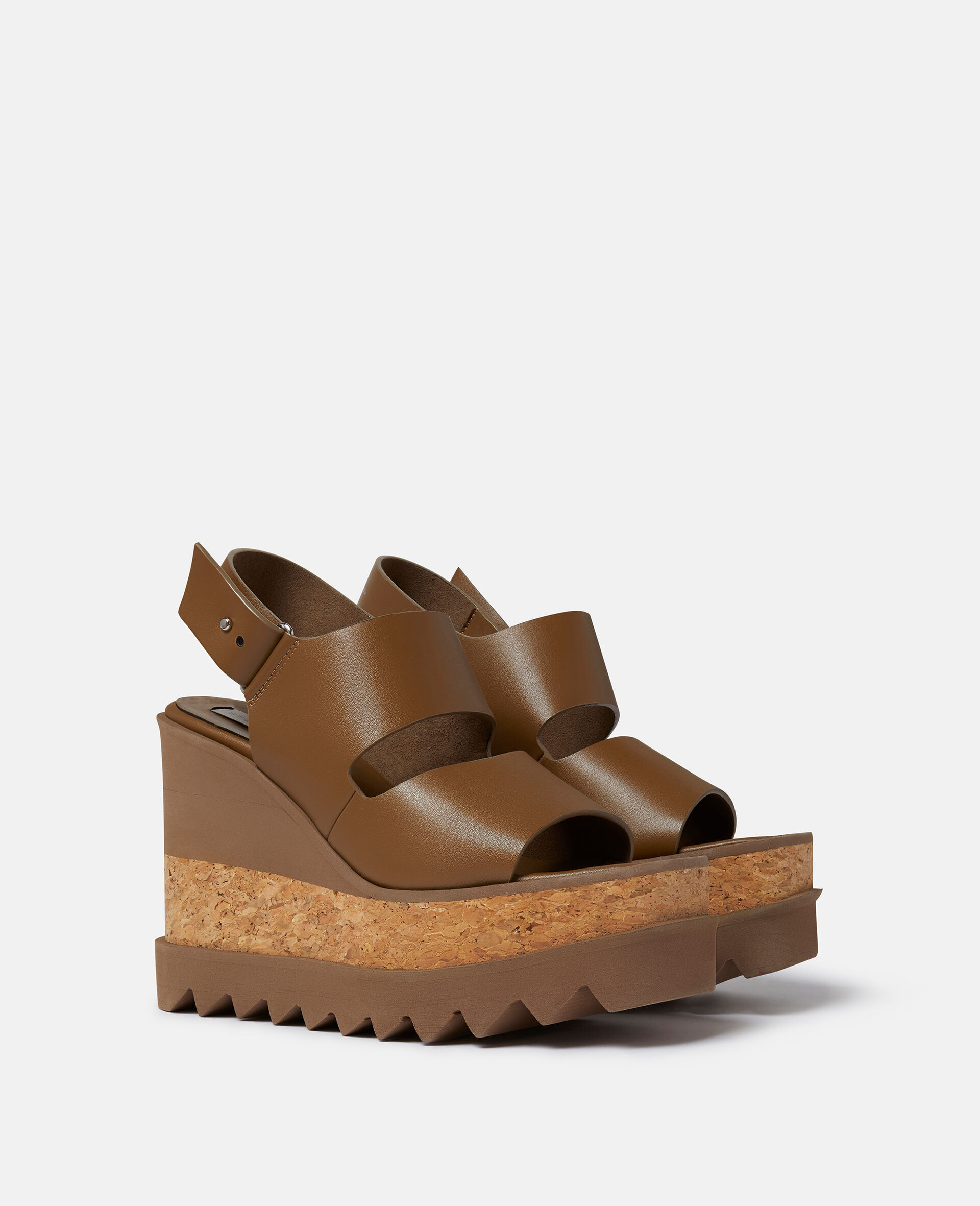 Elyse Alter Mat Platform Sandals-Brown-large image number 1