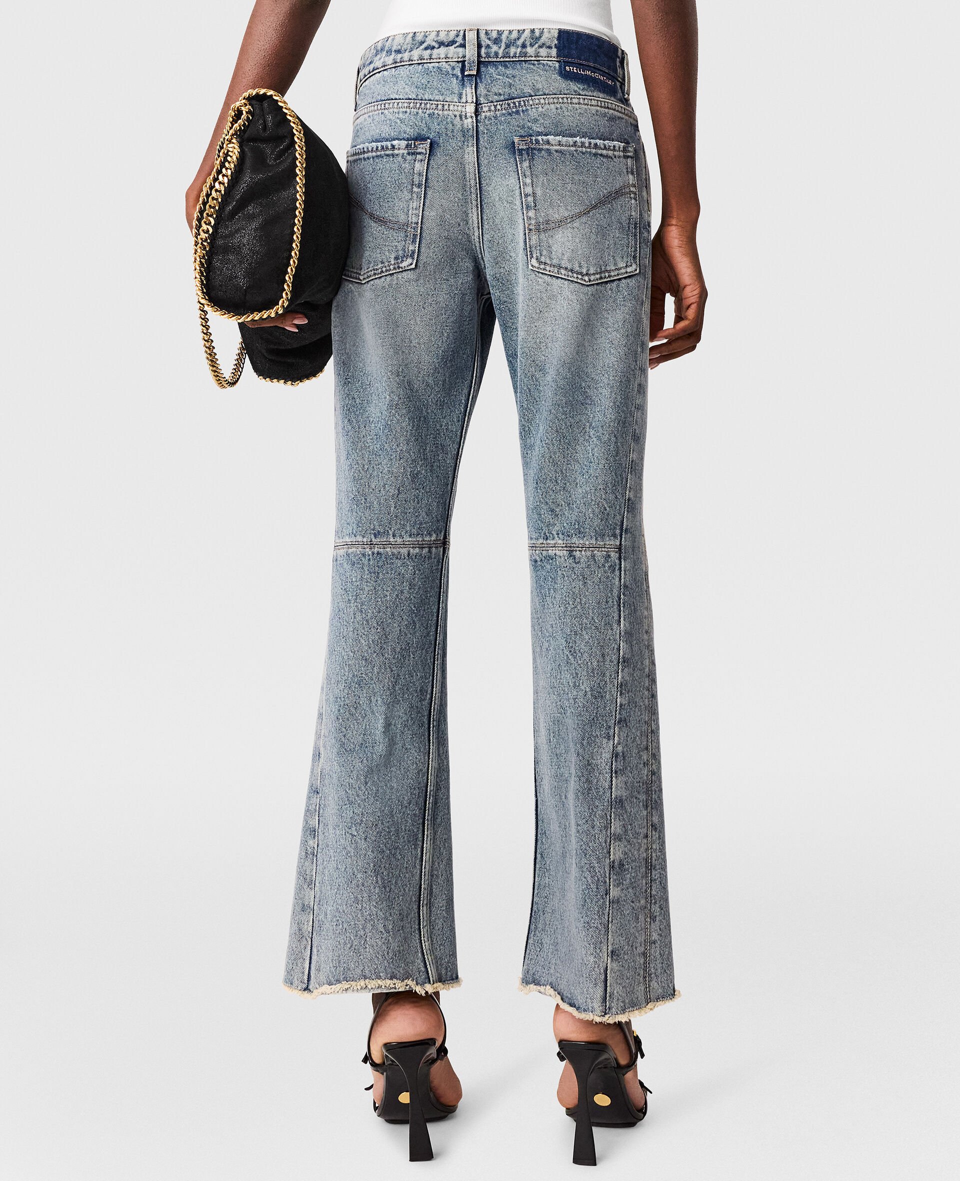 Vintage Wash Kick-Flare Jeans-Blue-large image number 4