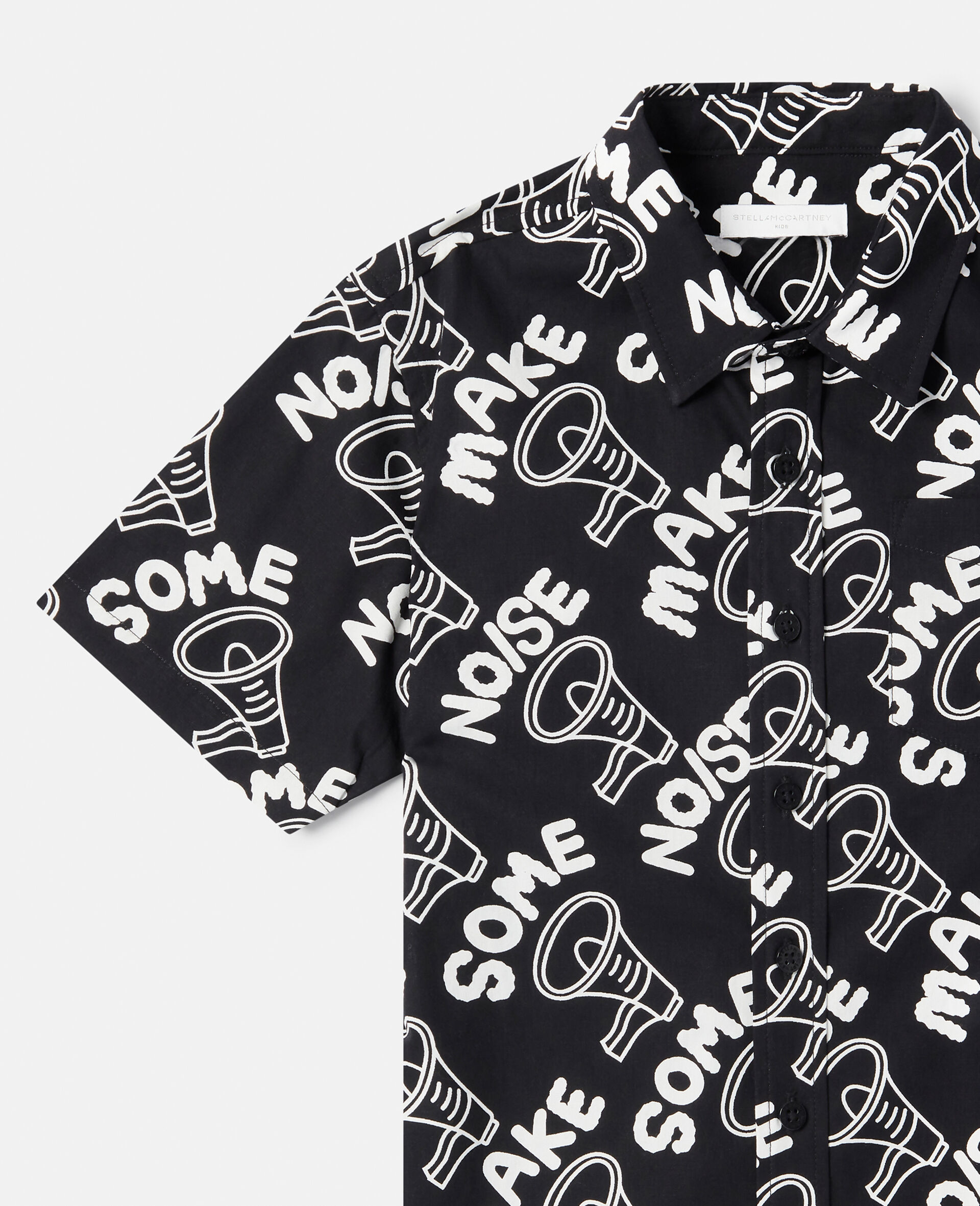 'Make Some Noise' Megaphone Print Shirt-Multicolour-large image number 1