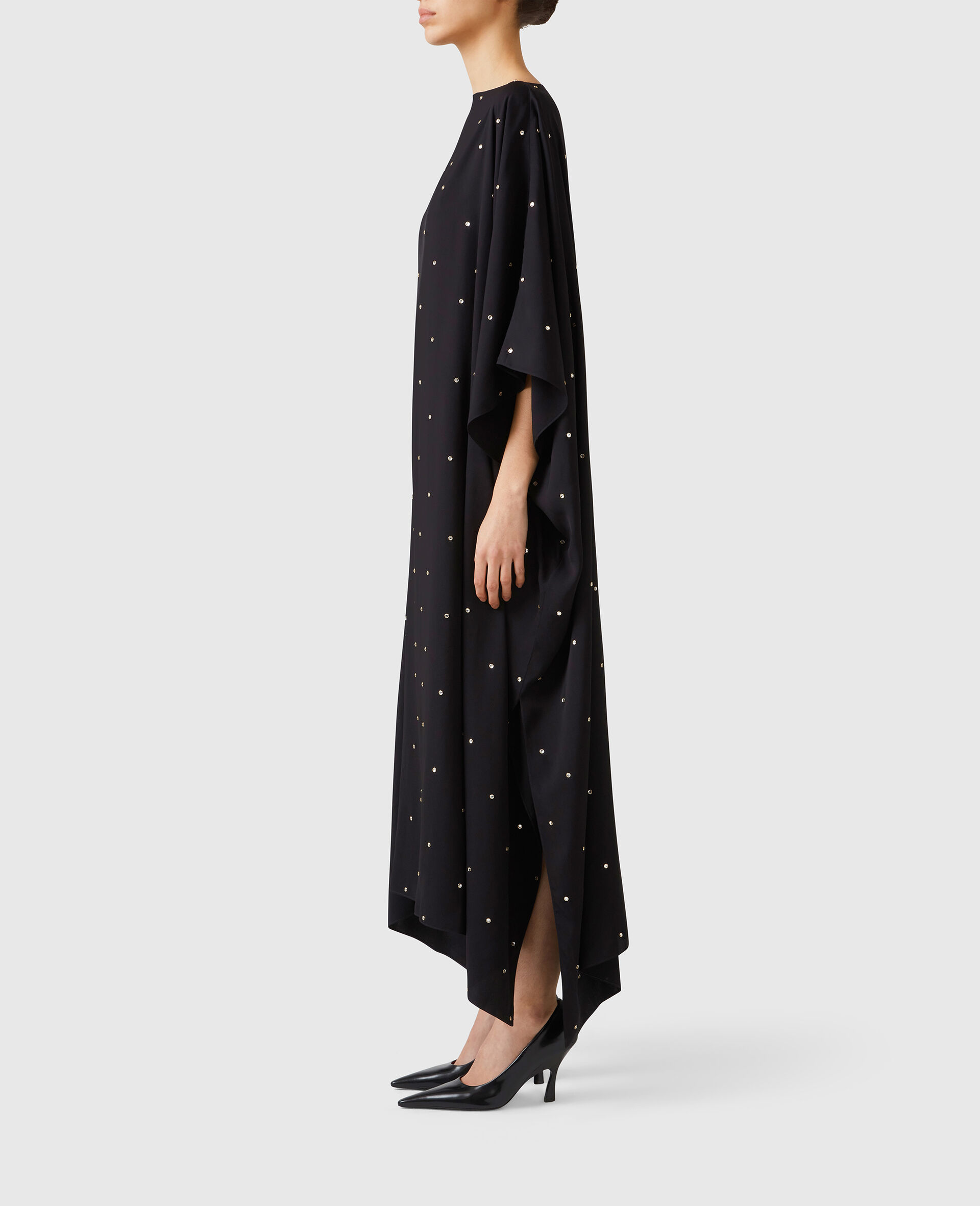 Lead-Free Crystal Kaftan Dress-Pink-large image number 4