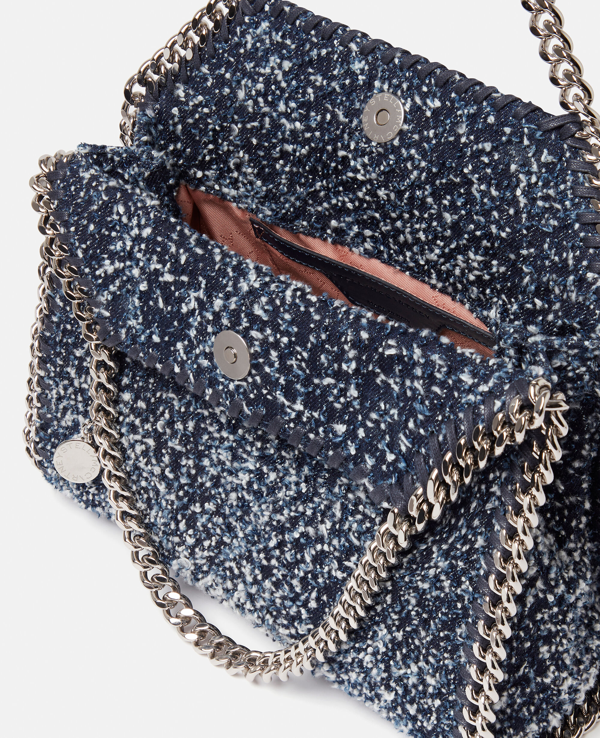 大切な人へのギフト探し Bouclé Mini Falabella blue Speckled Women Tote Stella | Bag ポーチ
