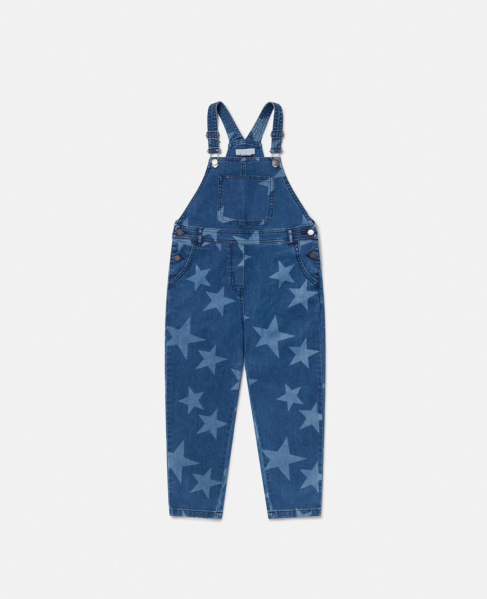 Star Print Dungarees-Blue-large image number 0