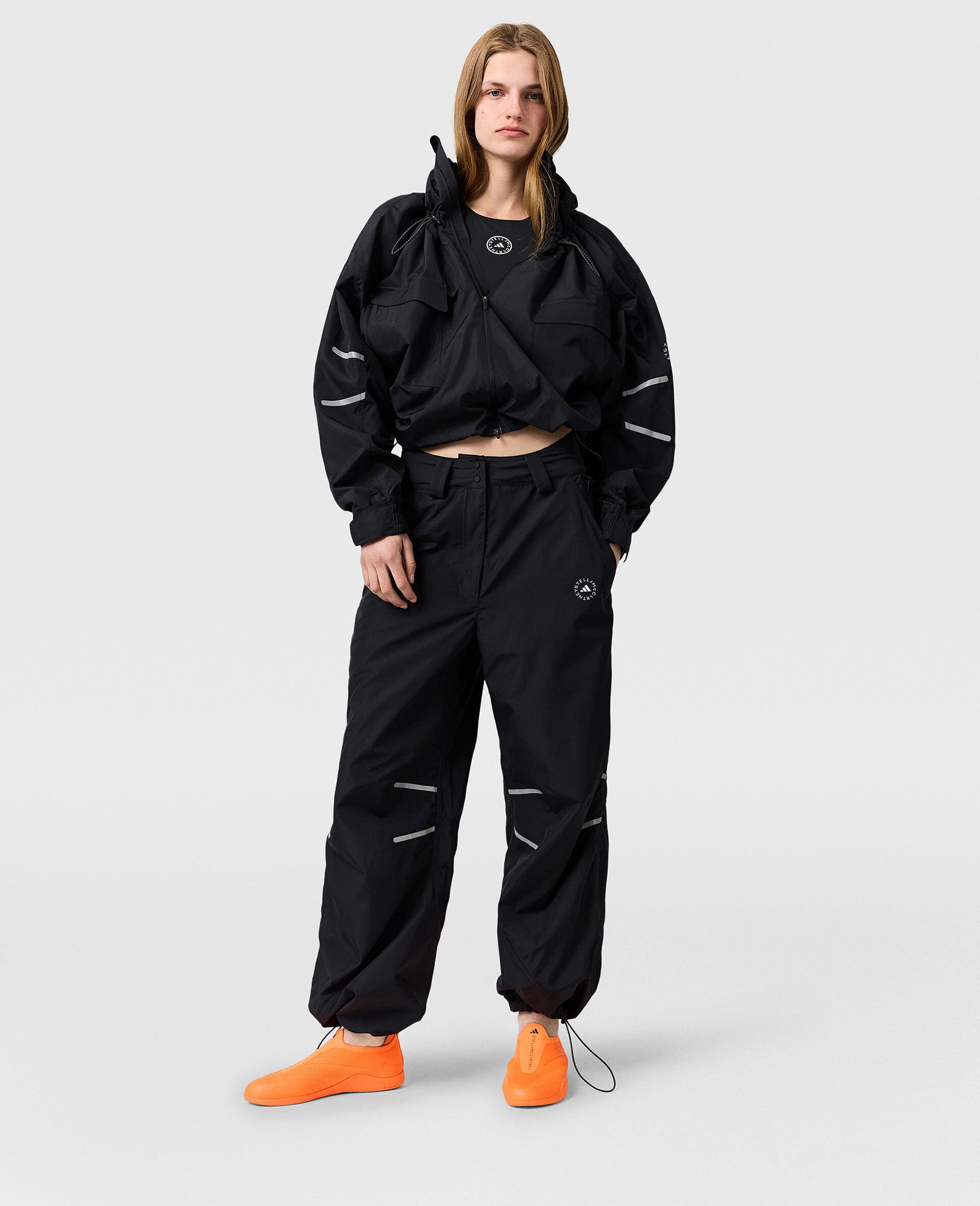 Logo Woven Trackpants-Black-model