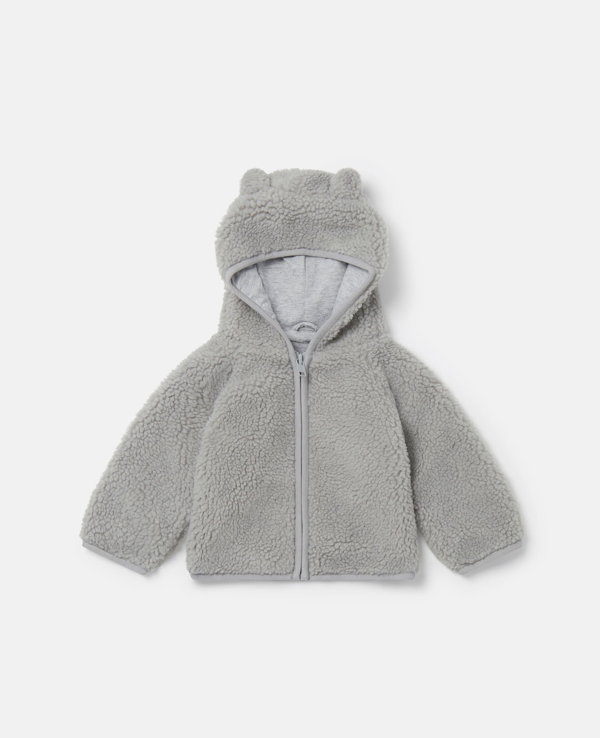 Bear Ear Hooded Fleece Jacket-Grey-large Bear Ear Hooded Fleece Jacket-Grey-large image number 0