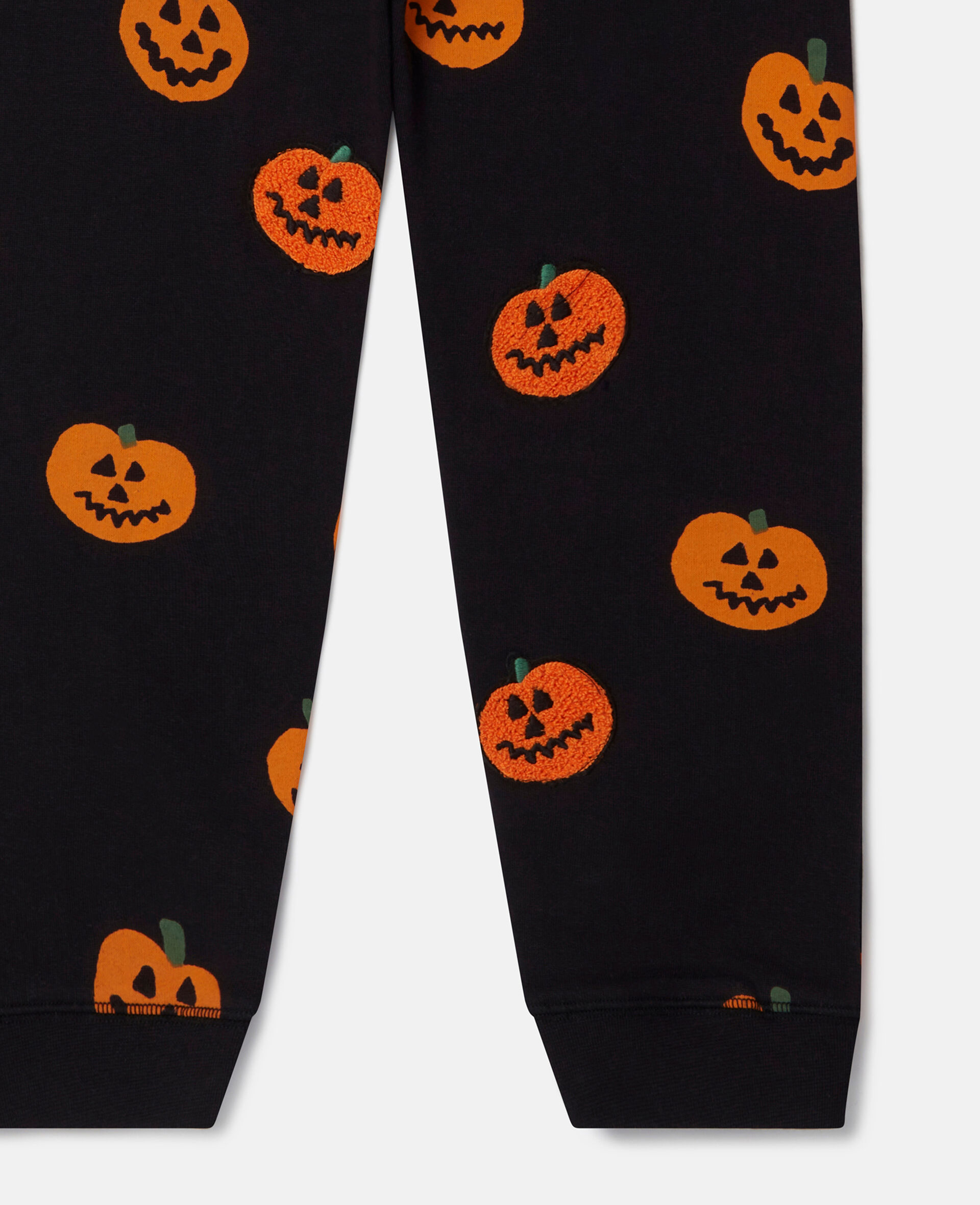 Pumpkin Fleece Joggers-Black-large Pumpkin Fleece Joggers-Black-large image number 3
