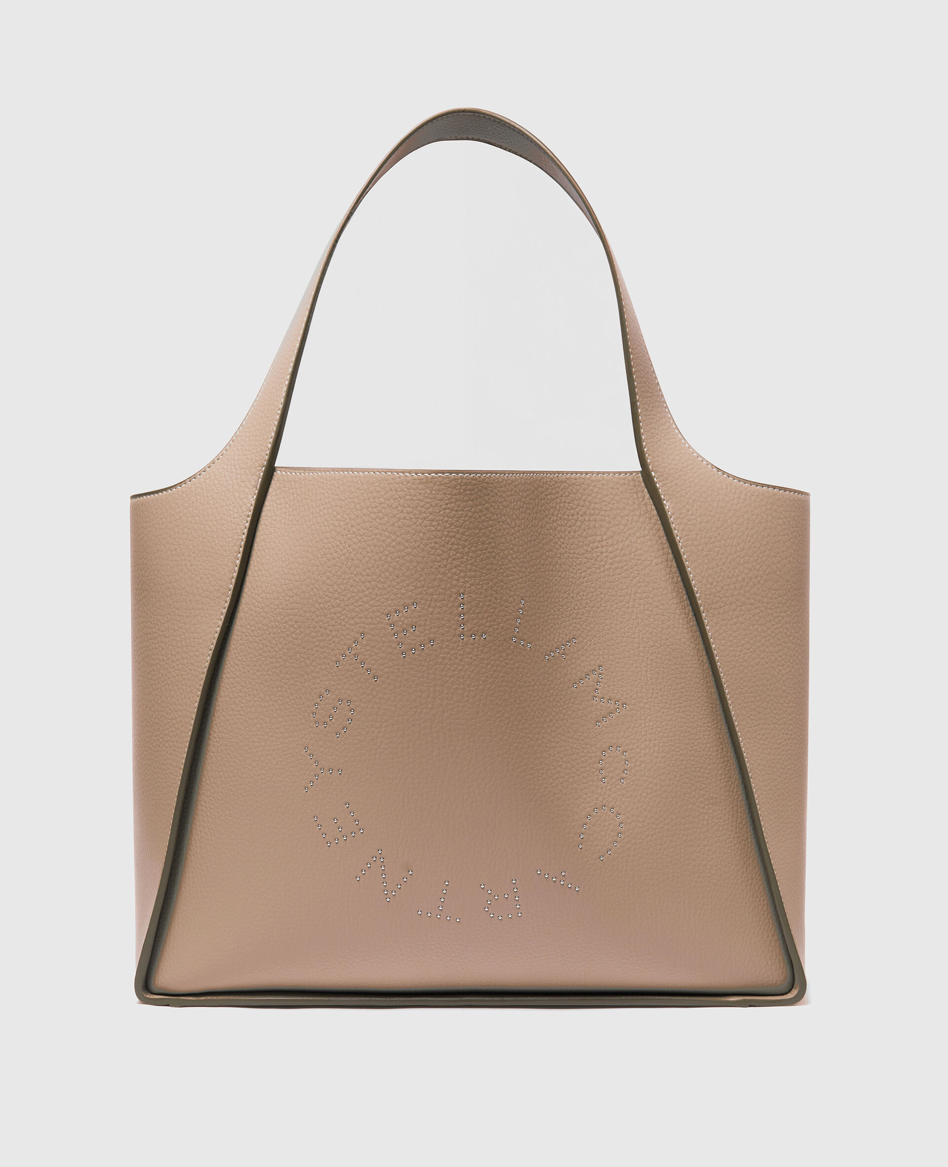 Logo Large Tote Bag-Beige-medium