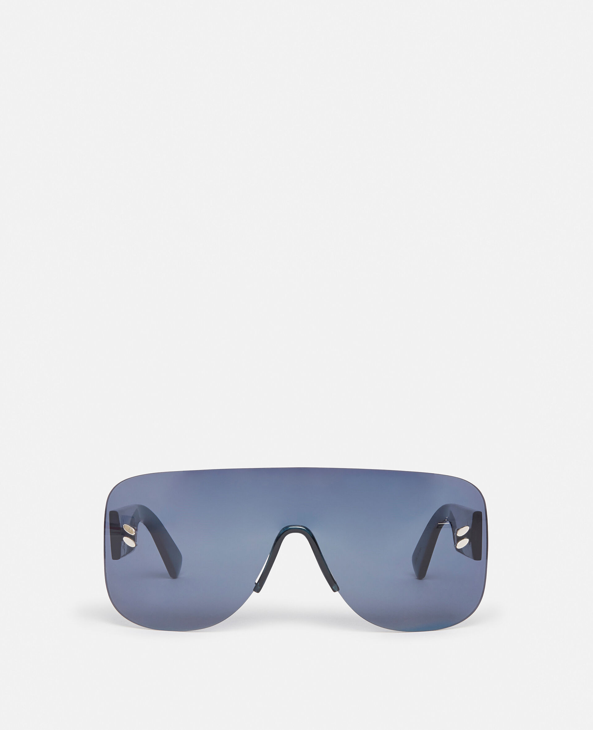 Logo Stud Aviator Sunglasses-蓝色-large image number 0