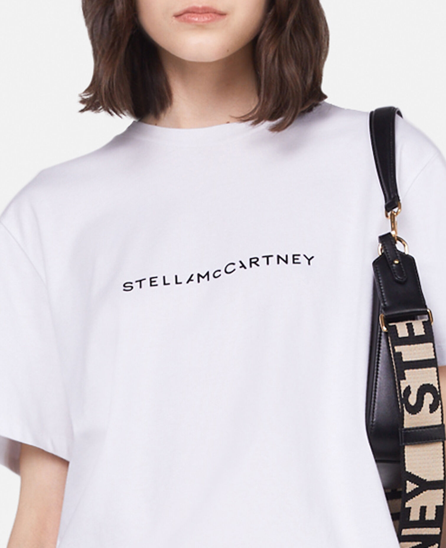 Women Pure White Logo Oversized Cotton T-Shirt | Stella