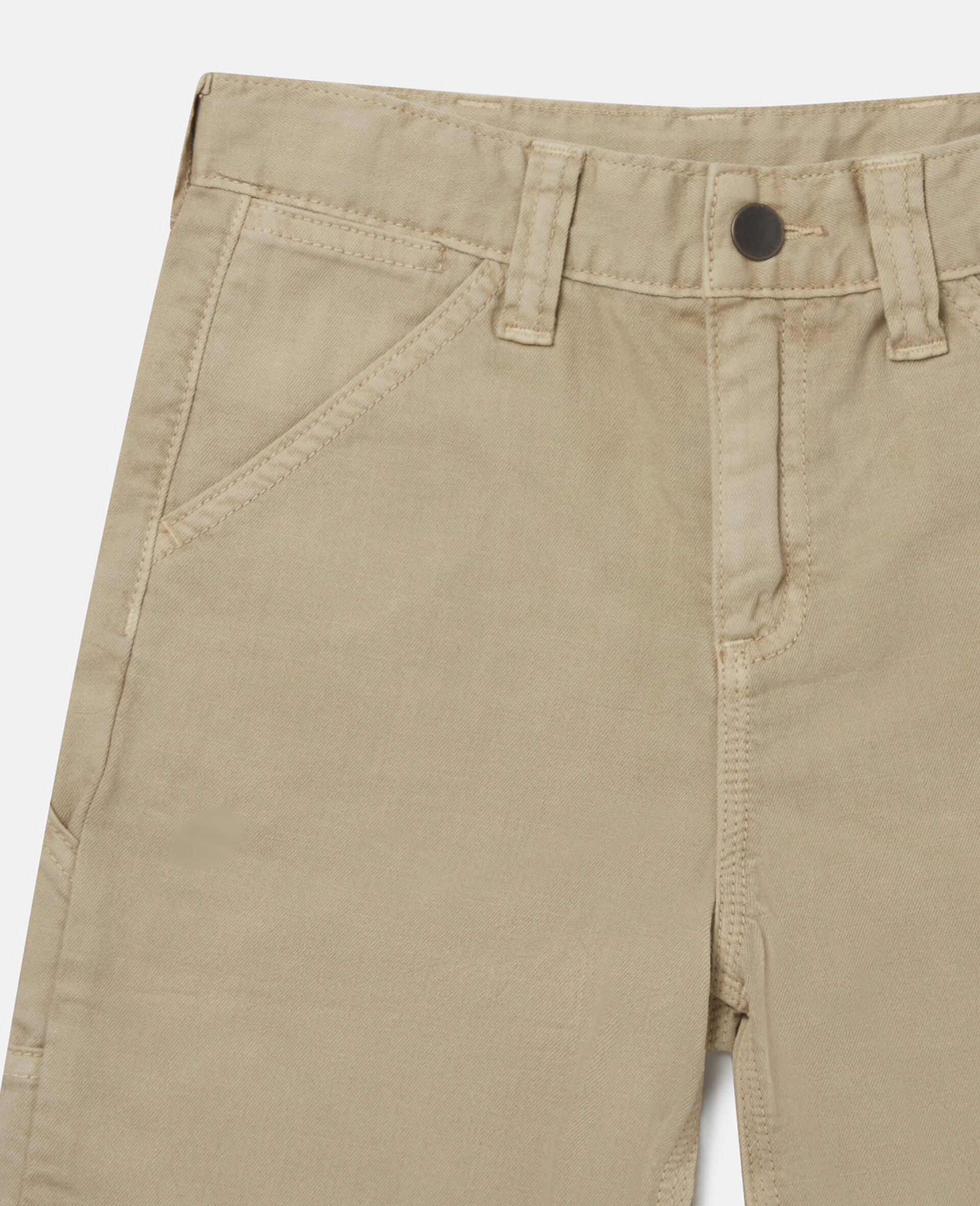 Cargo Cotton Shorts -Beige-large image number 1