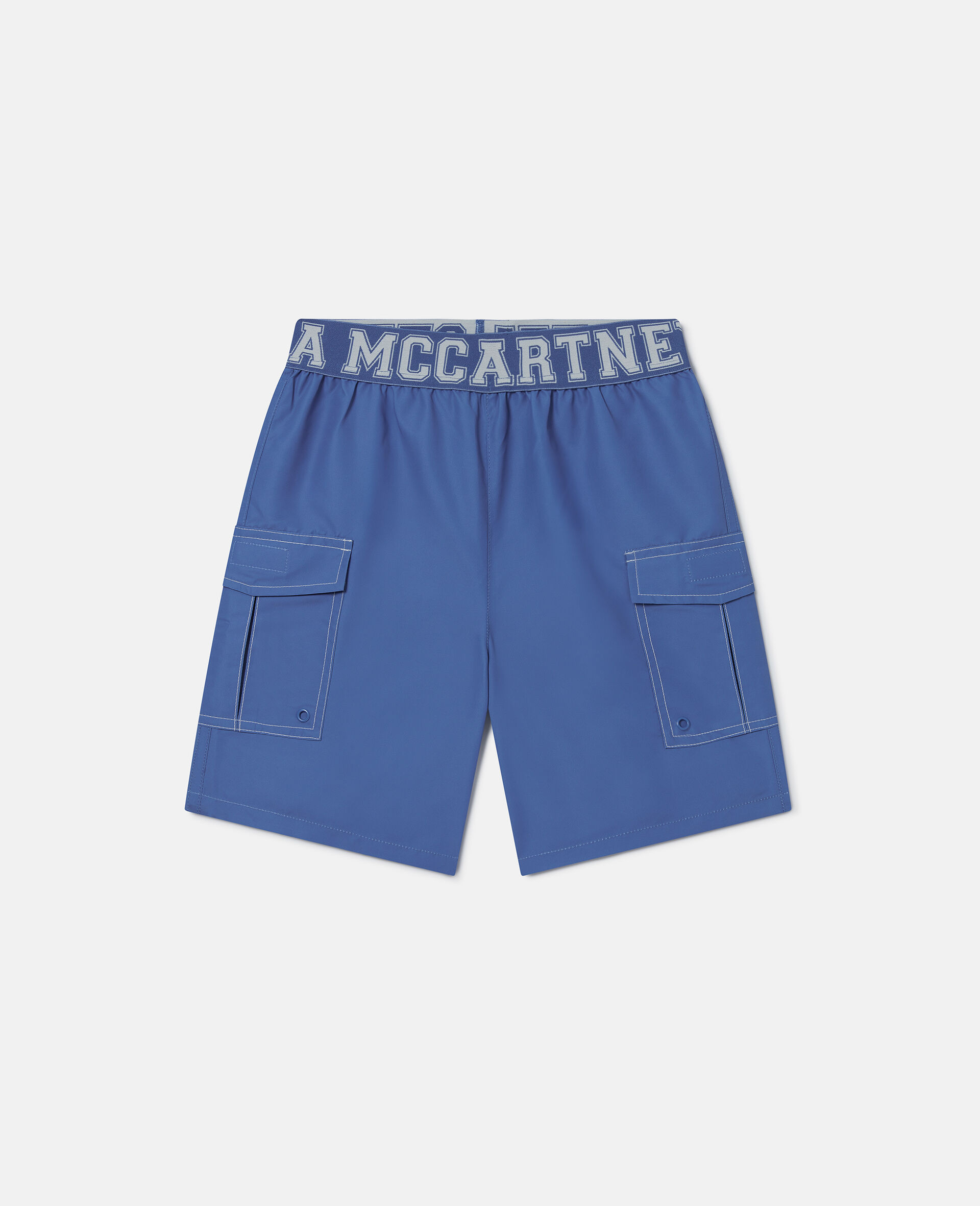 Moniker Waistband Swim Shorts-Blue-large image number 0