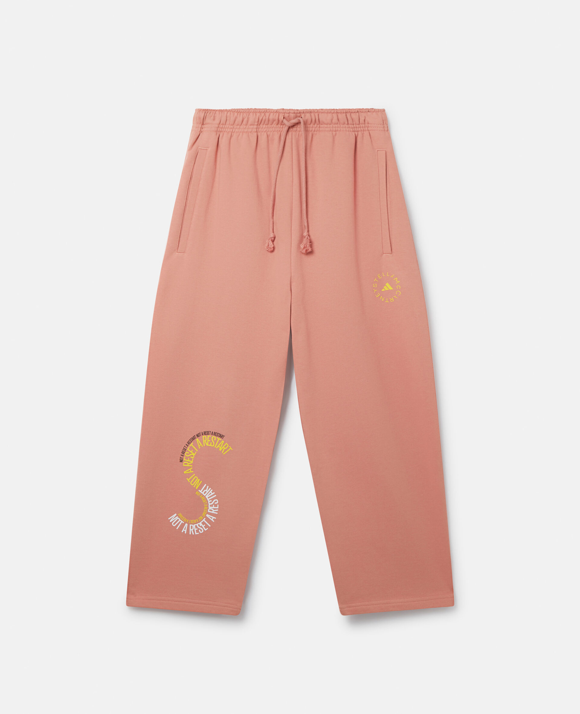 Unisex Graphic Logo Cropped Tracksuit Bottoms-Pink-large image number 0