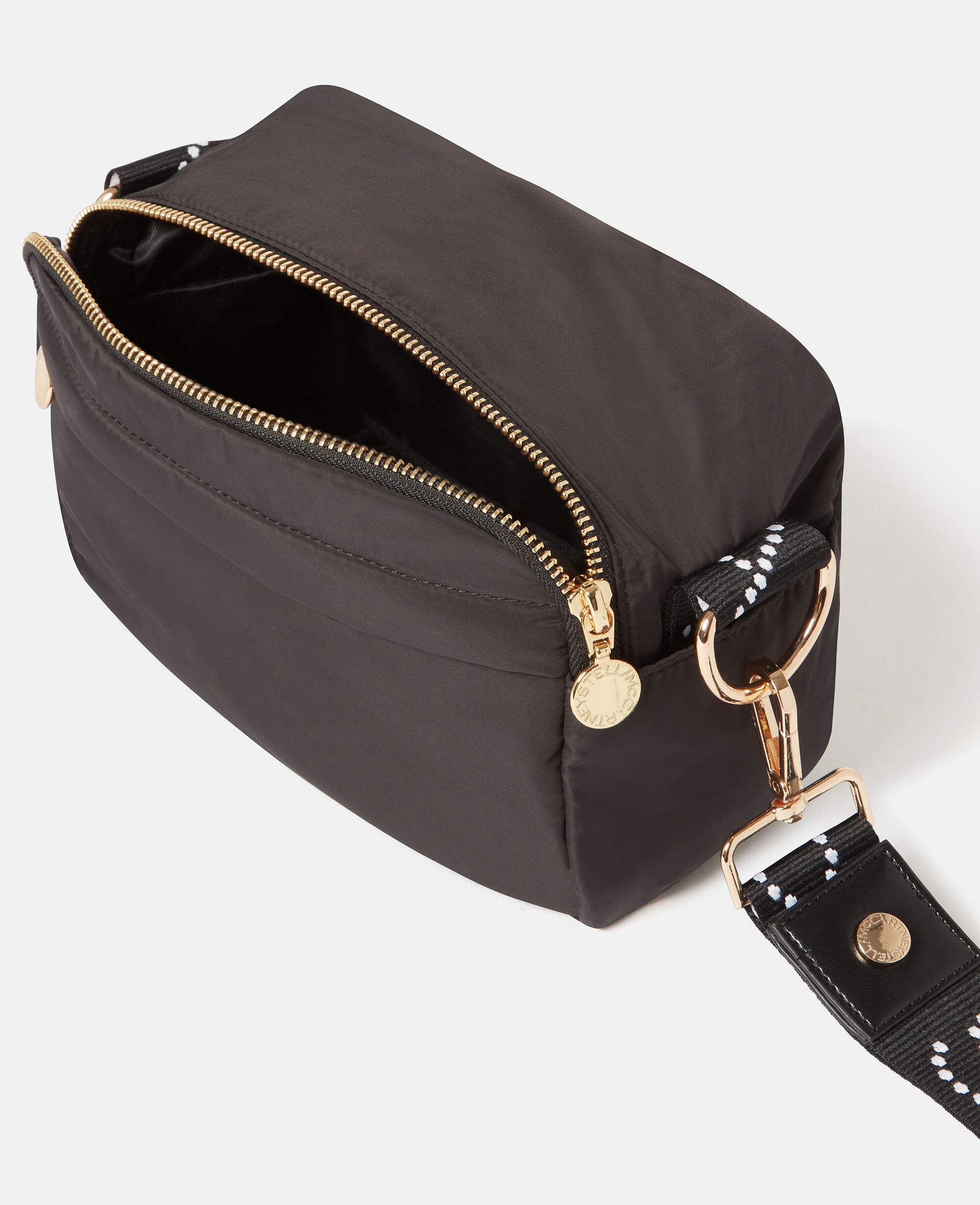 ブラックマザーズバッグ Kids ブラック ロゴテープ マザーズ クロスボディバッグ