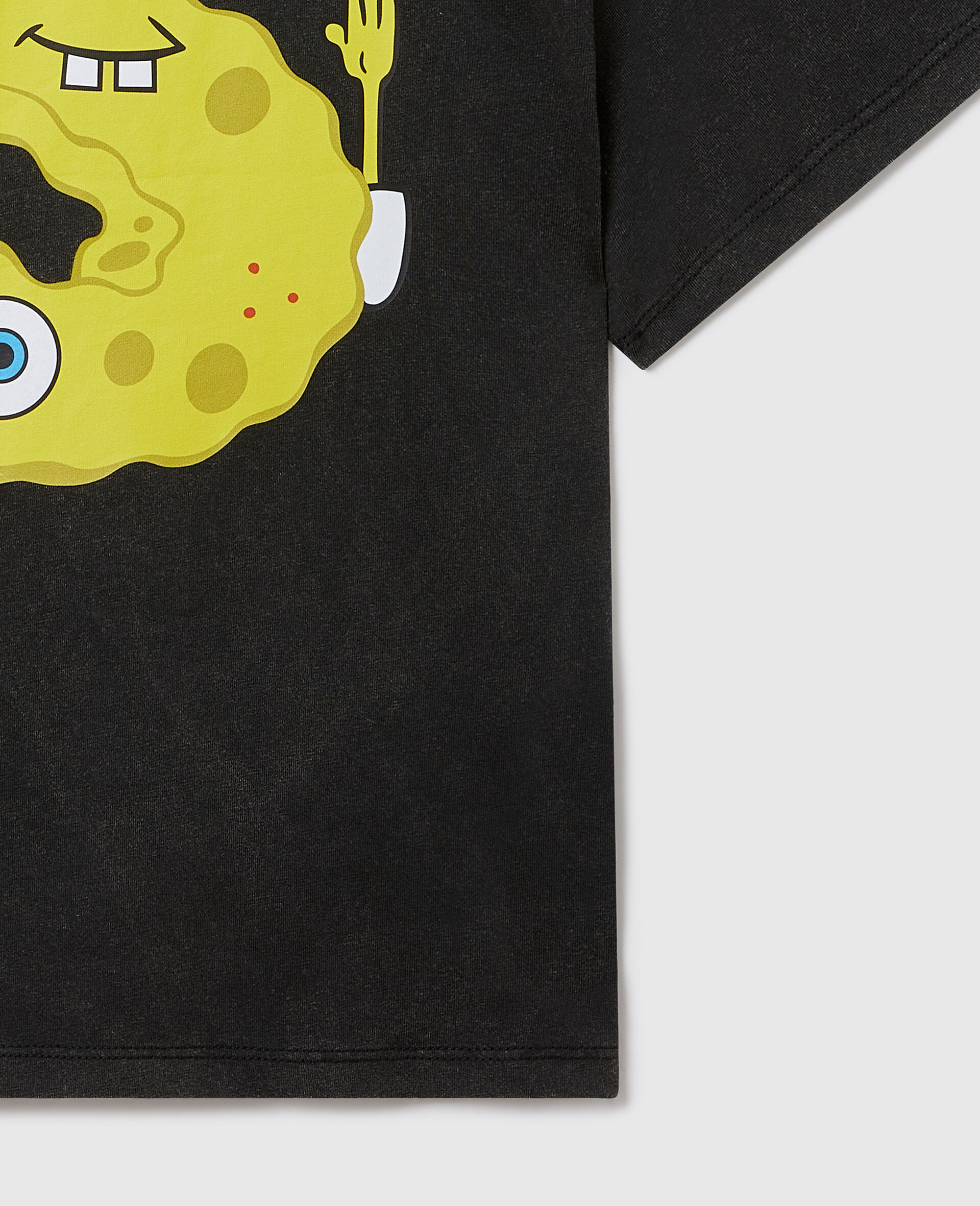 スポンジボブ グラフィック Tシャツ -ブラック-large image number 1
