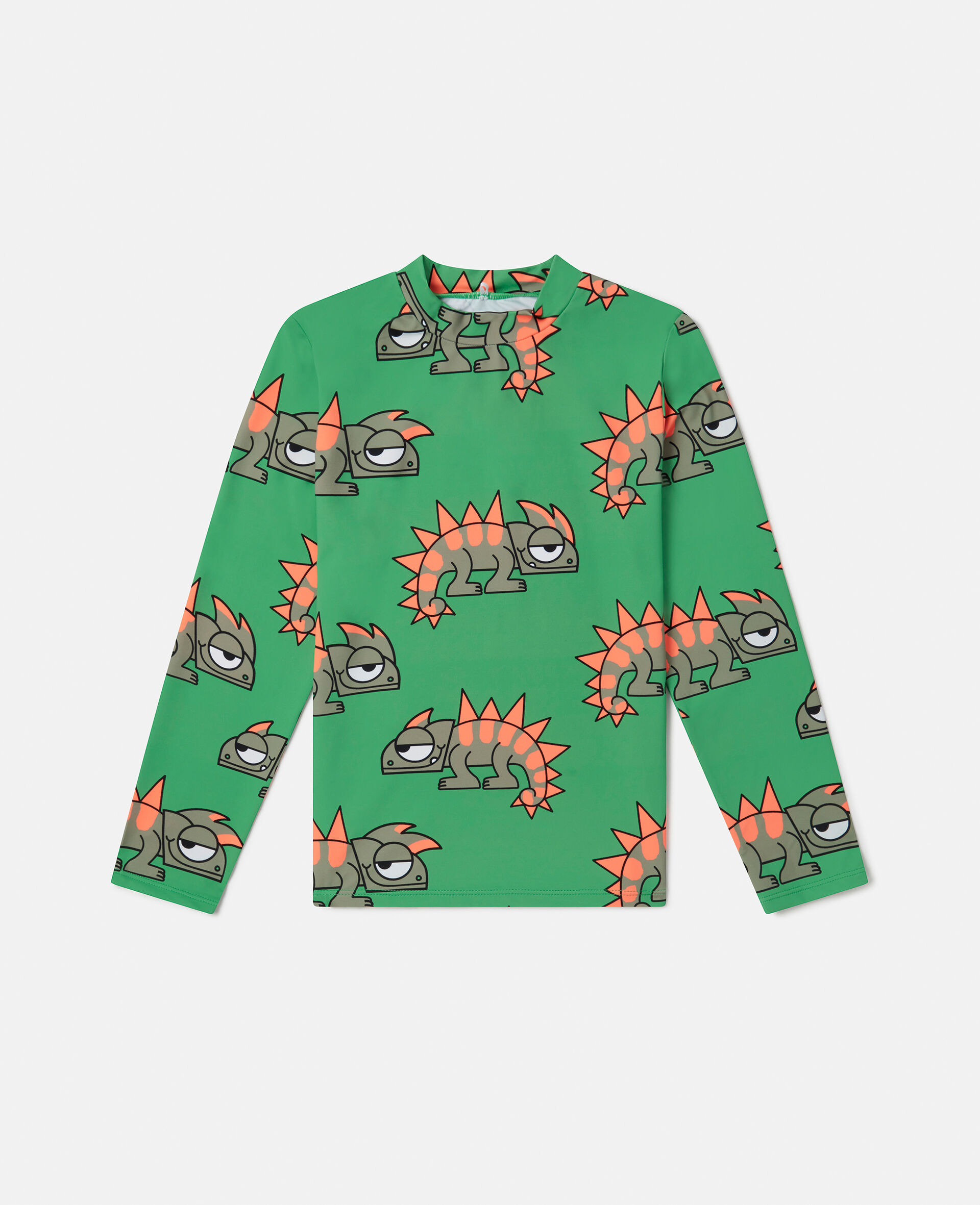 Gecko Print Swim Top-Pink-large image number 0