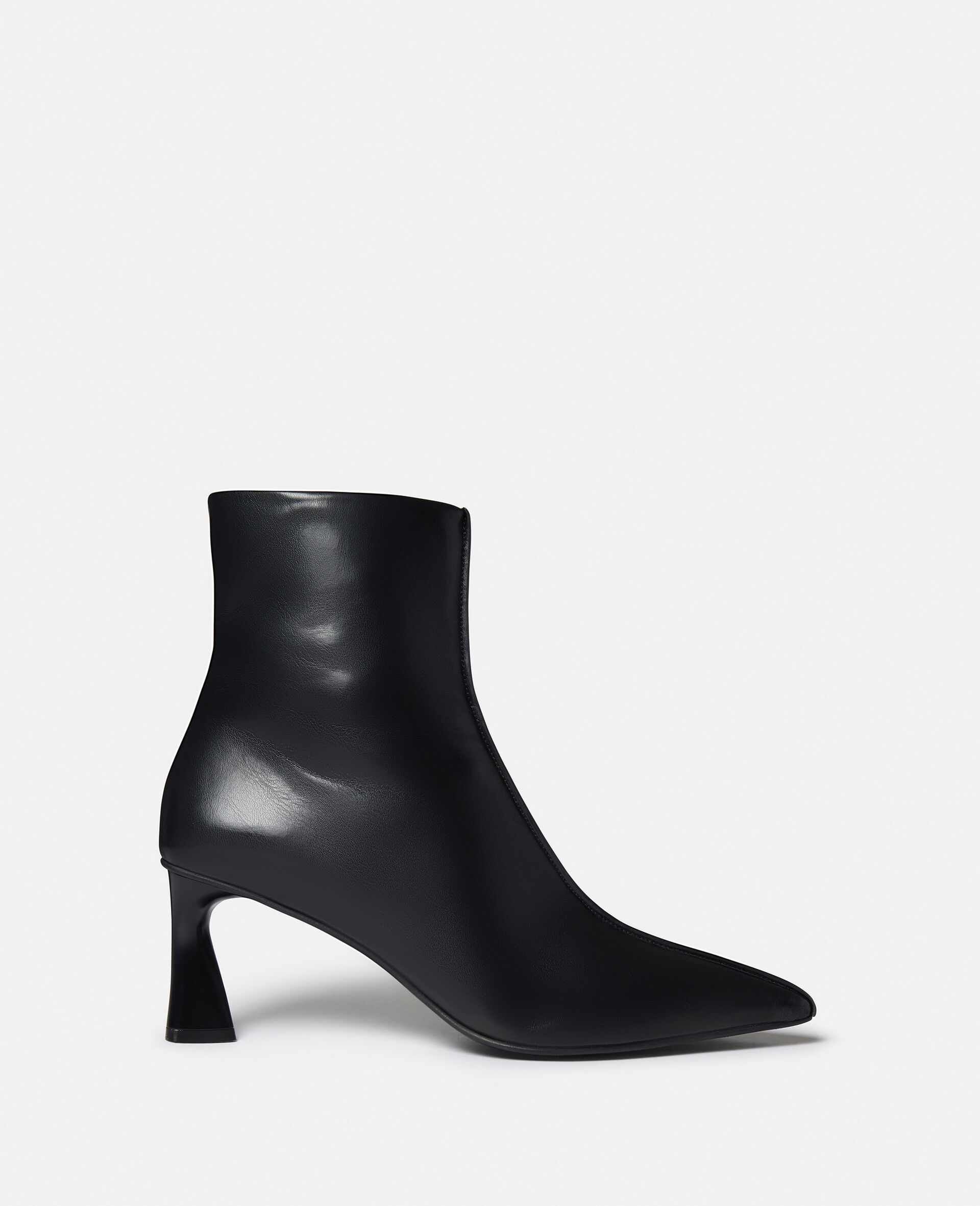 Elsa Pointed Toe Ankle Boots-Black-model