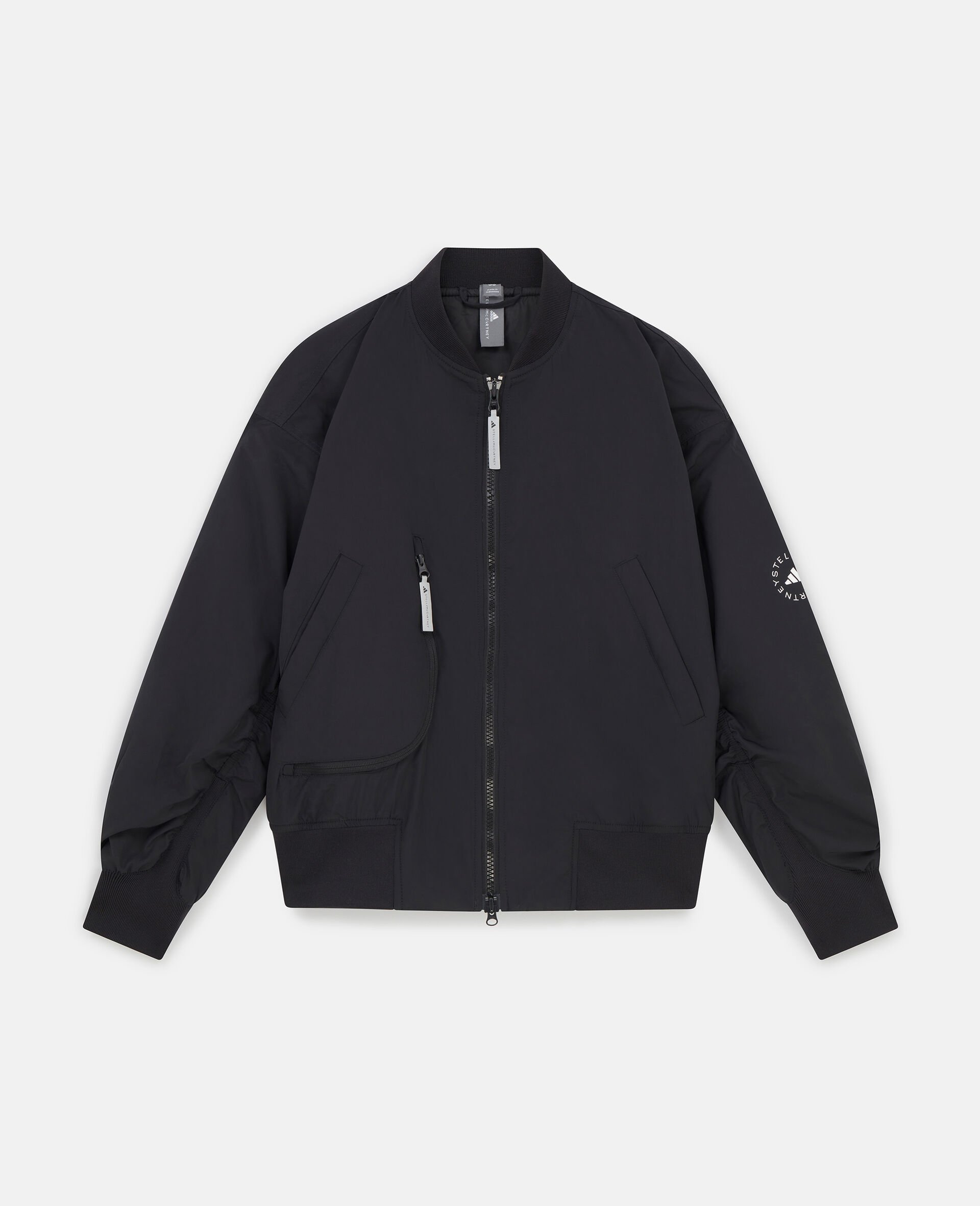 TrueCasuals Woven Bomber Jacket-Black-medium