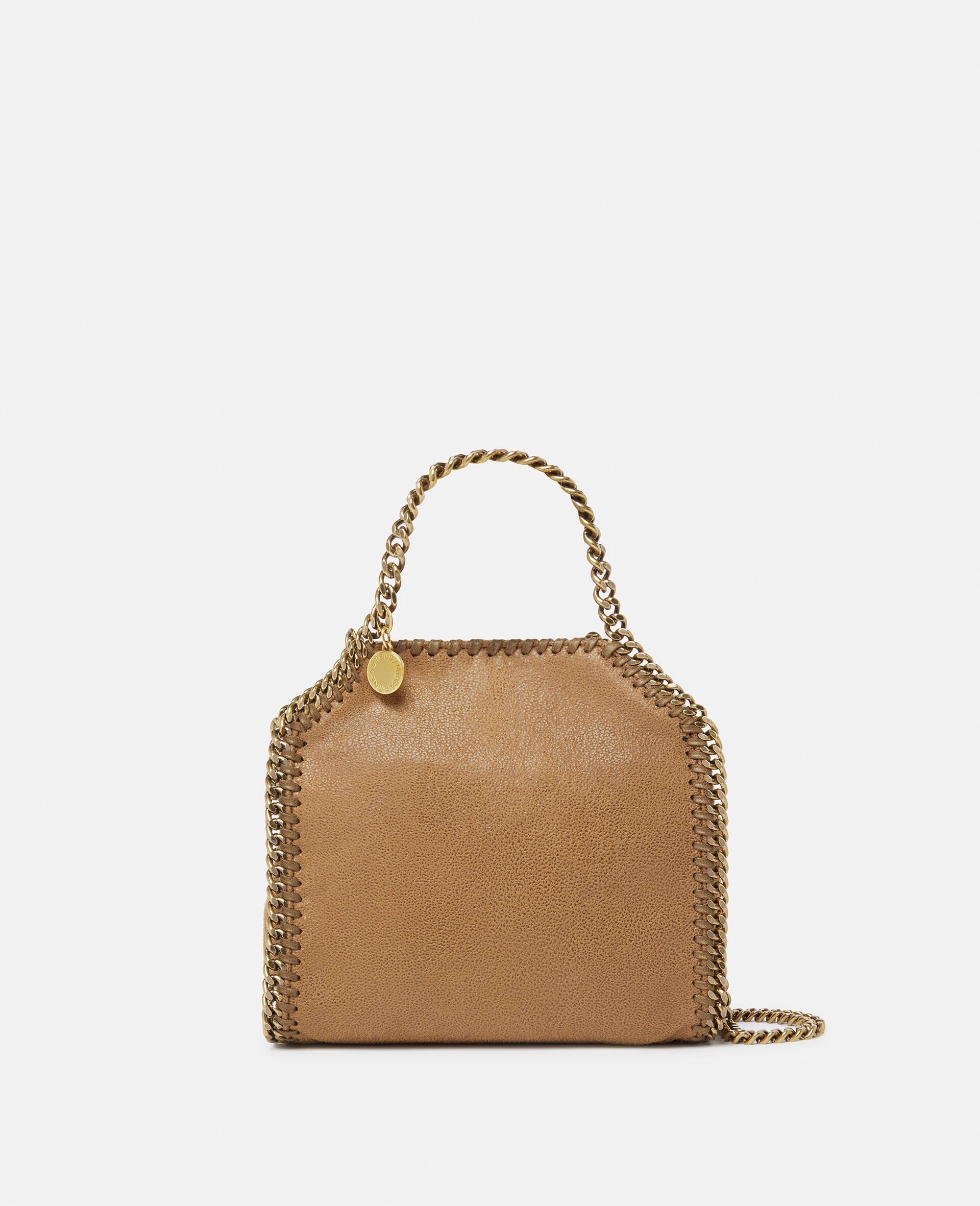 Falabella Tiny Tote Bag-Brown-model