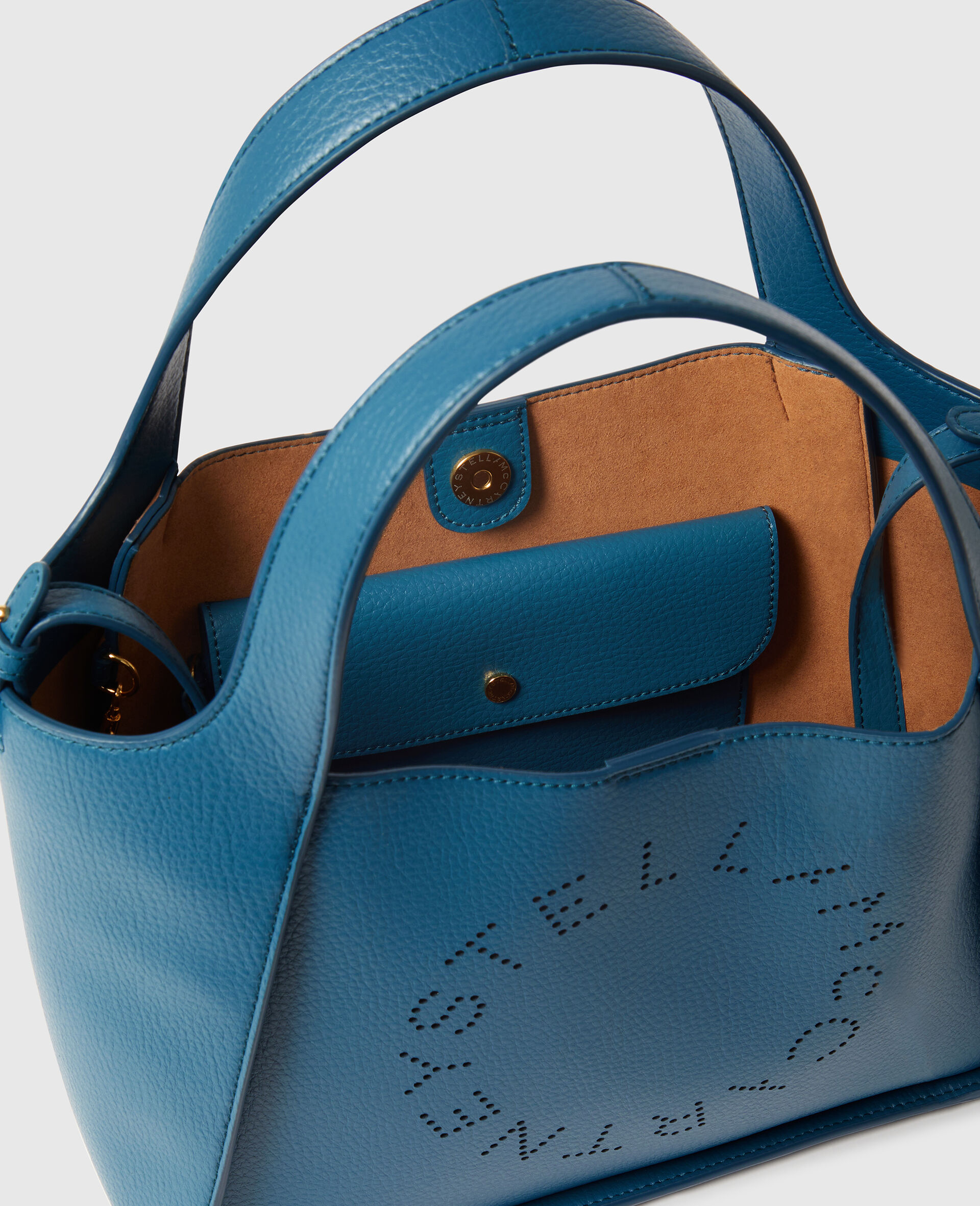 Logo Crossbody Tote Bag-Blue-large image number 3