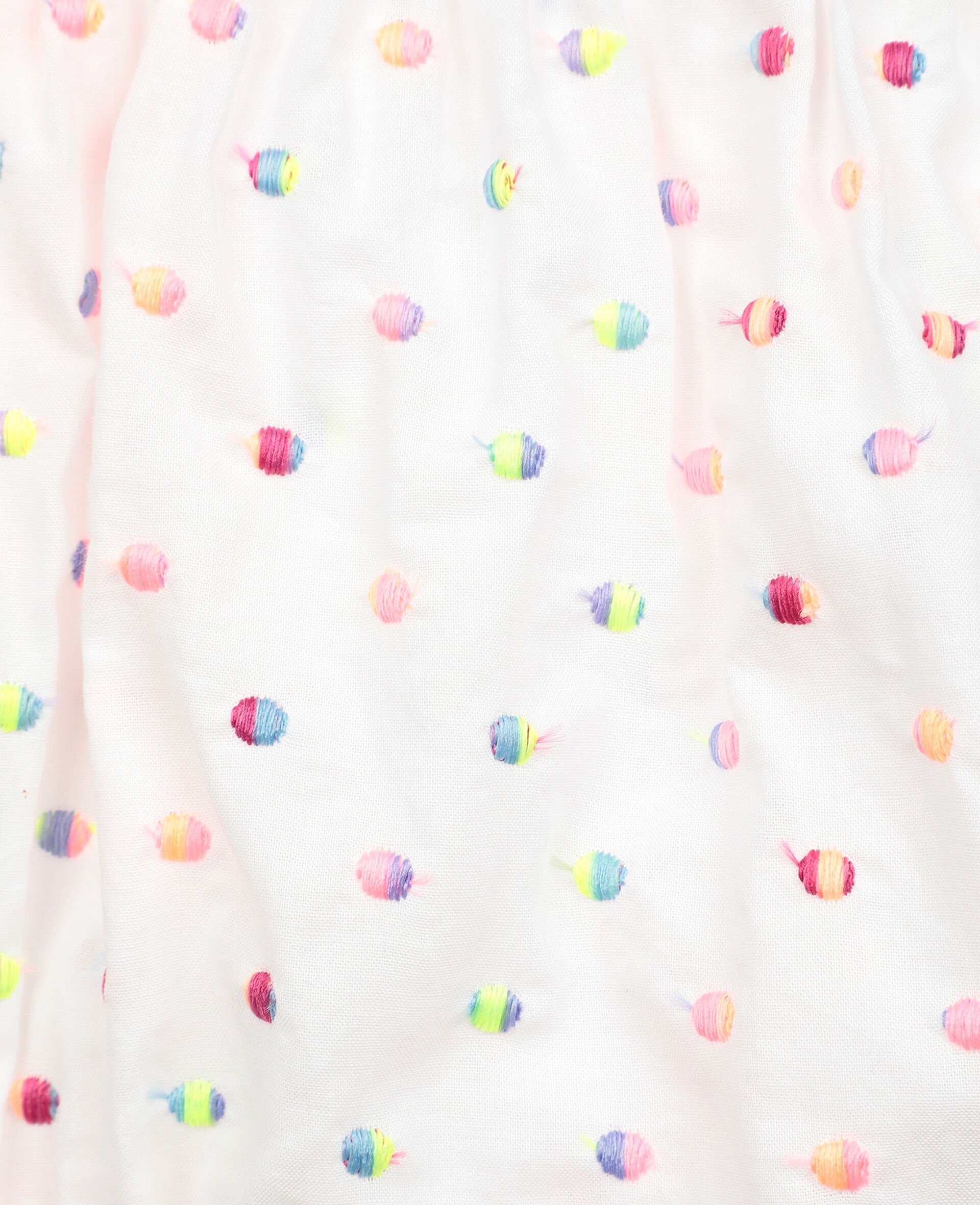 Embroidered Dots Tulle Dress -Multicolour-large image number 2