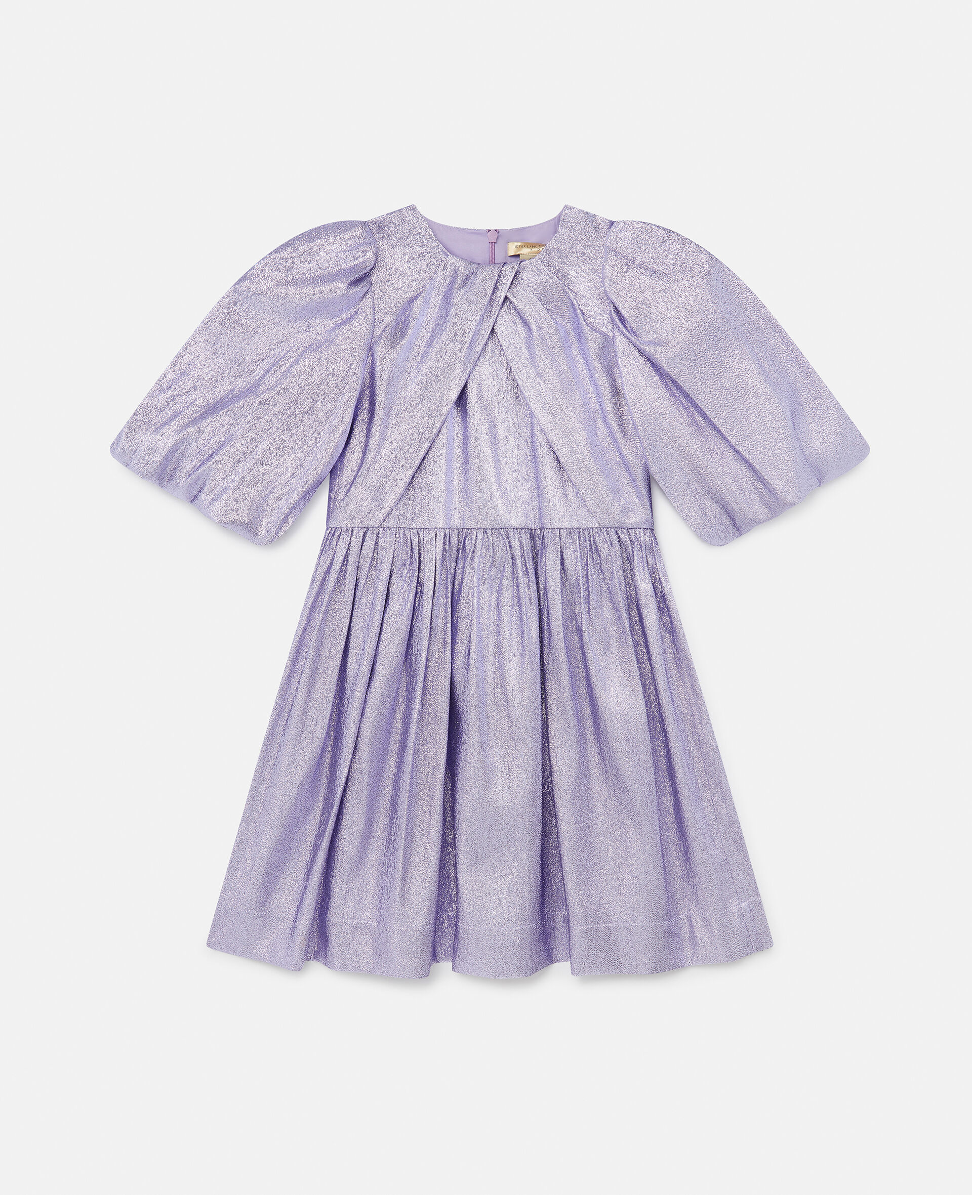 Plissiertes Metallic-Tuellkleid-Purple-large image number 0
