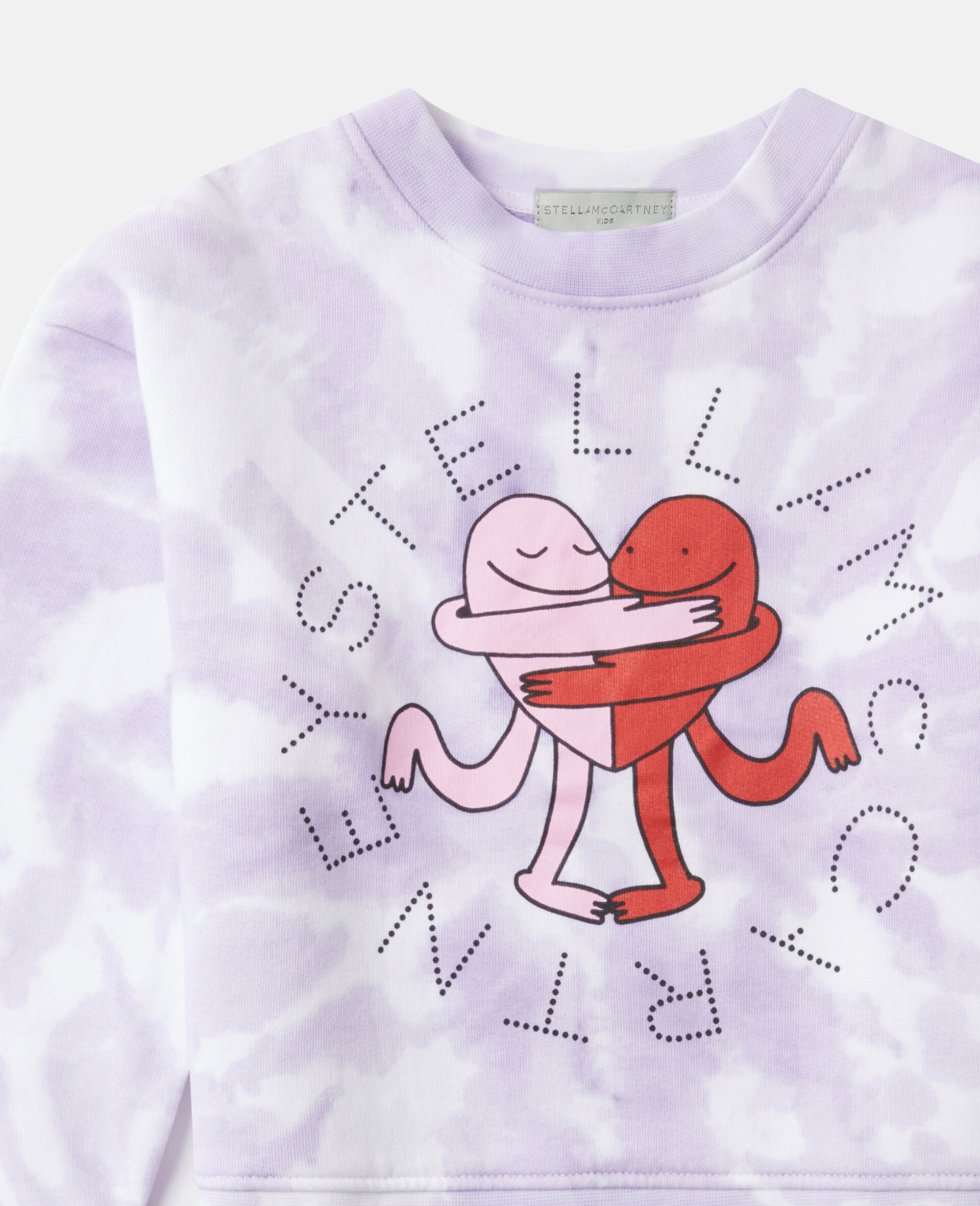 アースフレンズグラフィック タイダイ クルーネック スウェットシャツ-マルチカラー-medium