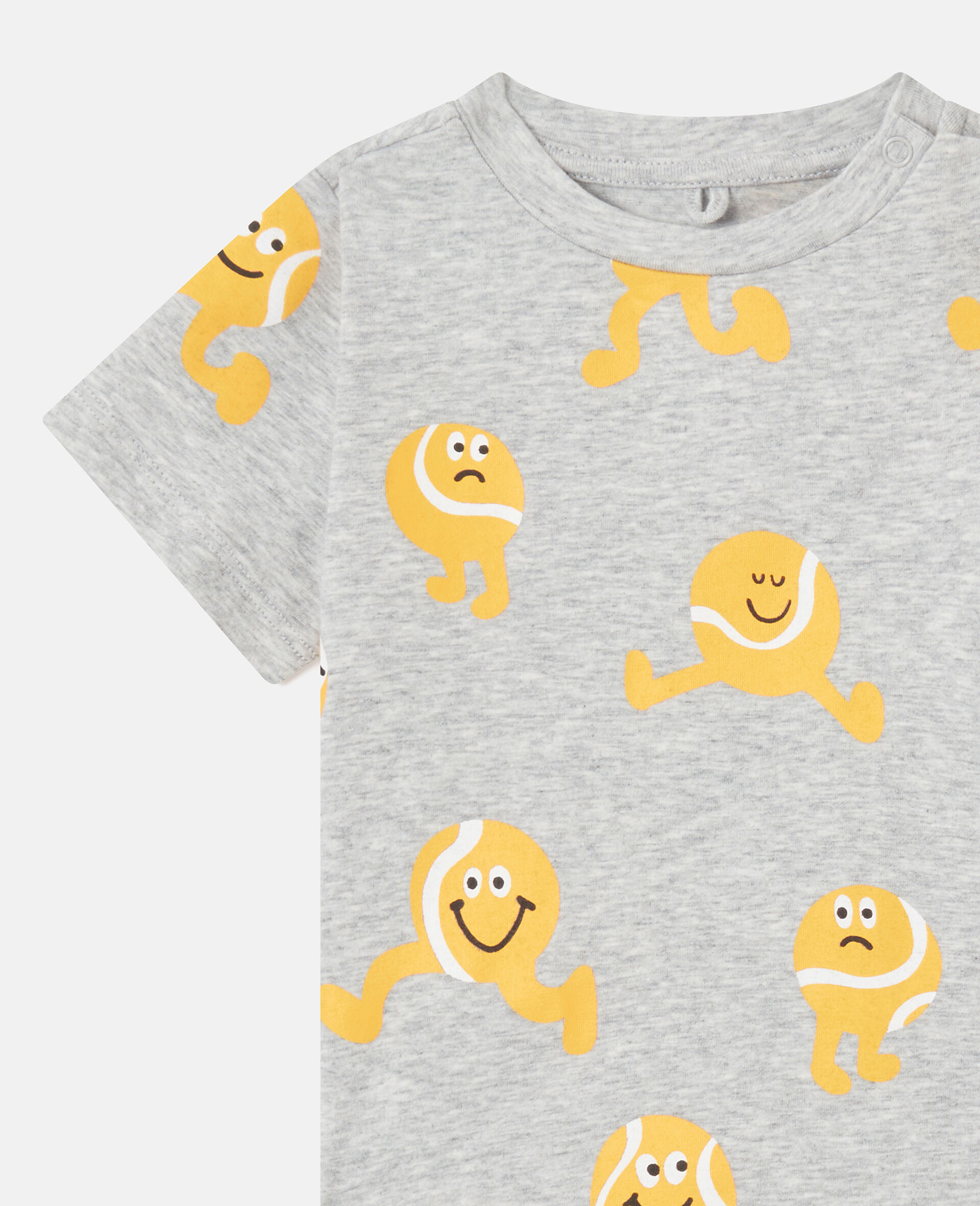 Tennis Ball Print T-Shirt  -Grey-large image number 1