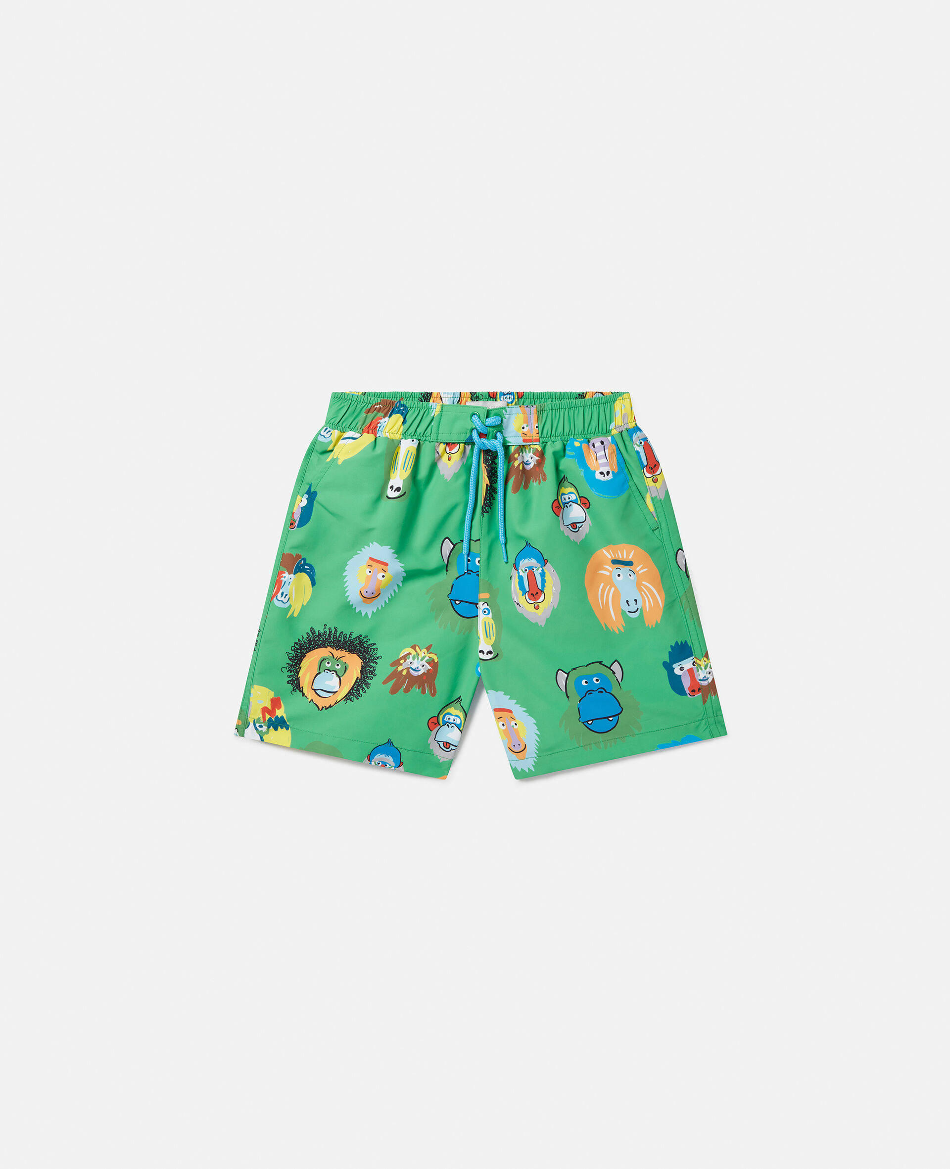 Kids Green Monkey Print Swim Shorts Stella McCartney HK