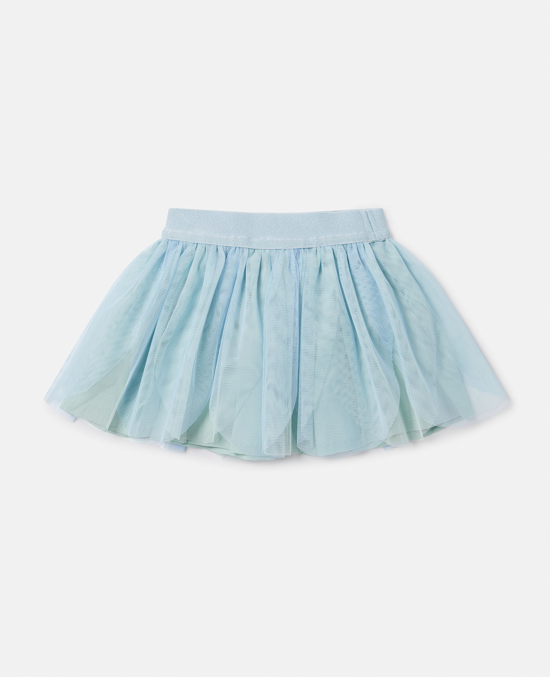 Elasticated Layered Tulle Skirt-Blue-large image number 2