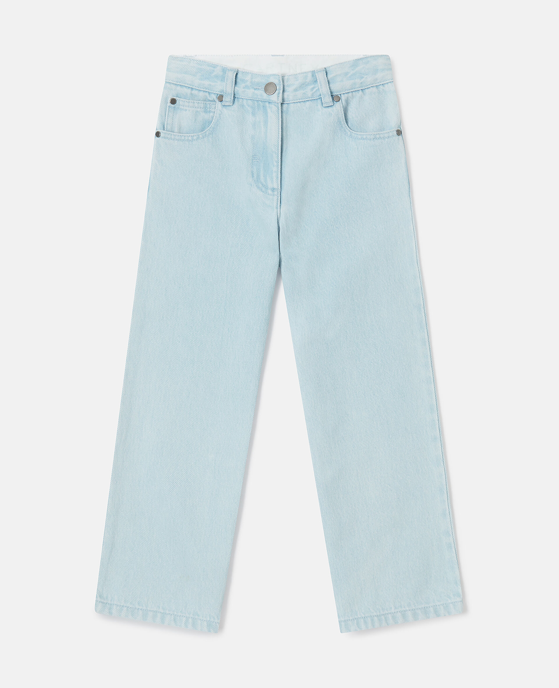 Straight-Leg Denim Jeans-Blue-medium
