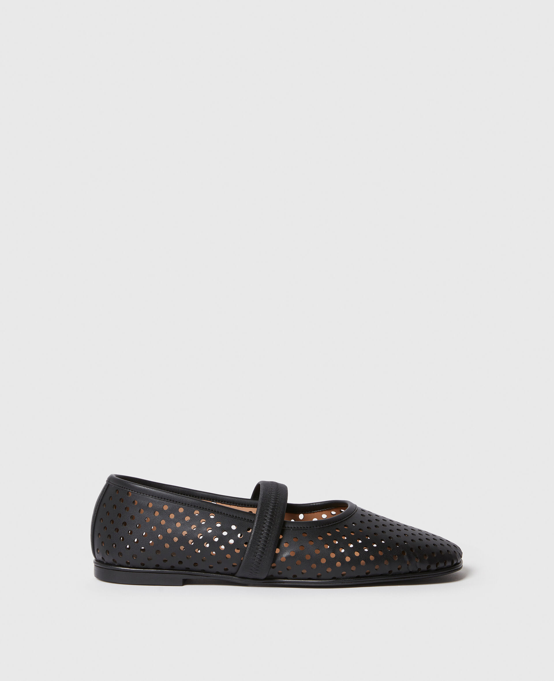 Ryder Perforated Ballet Flats-Black-large image number 0
