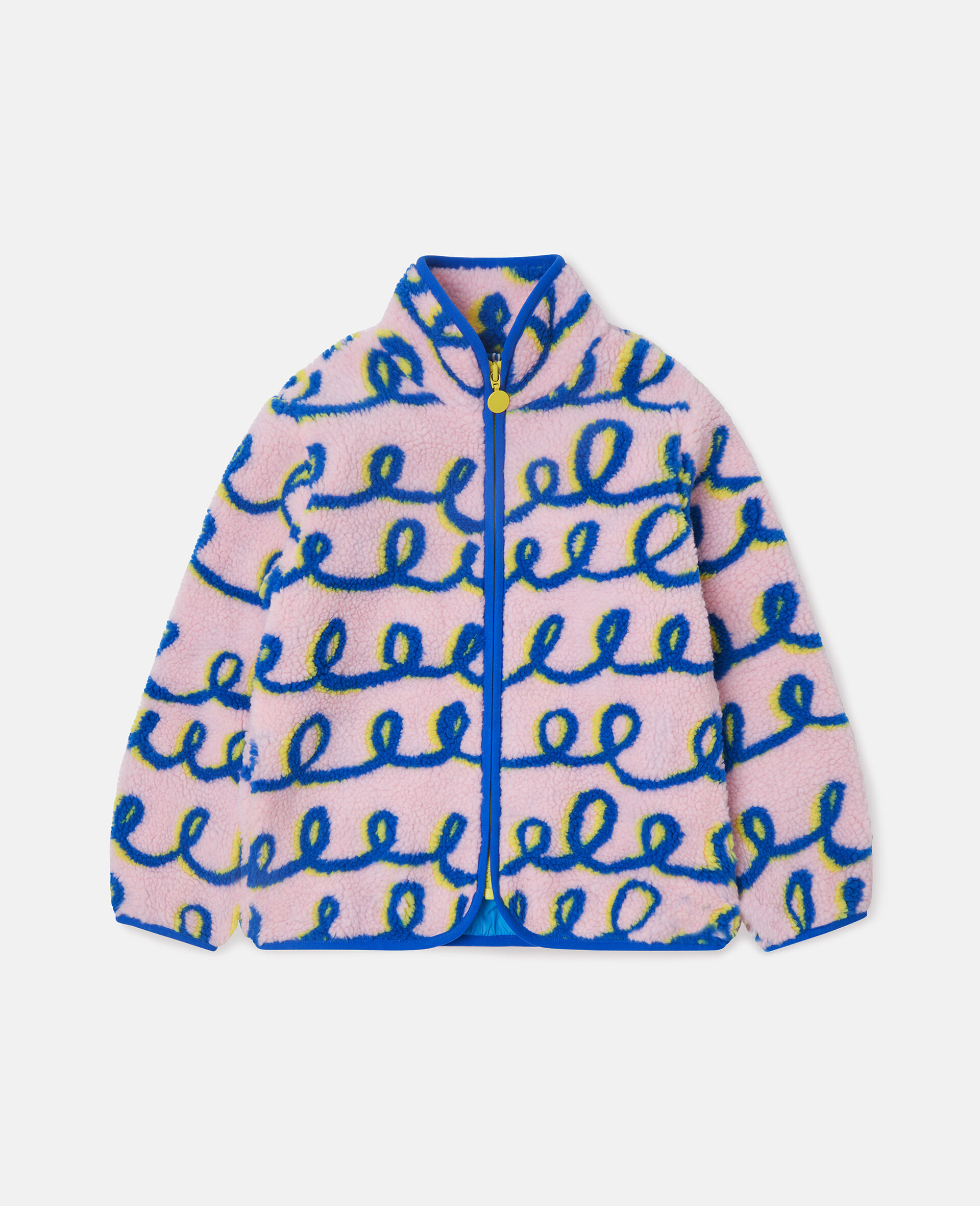 Swirling Pattern Fleece-Pink-medium