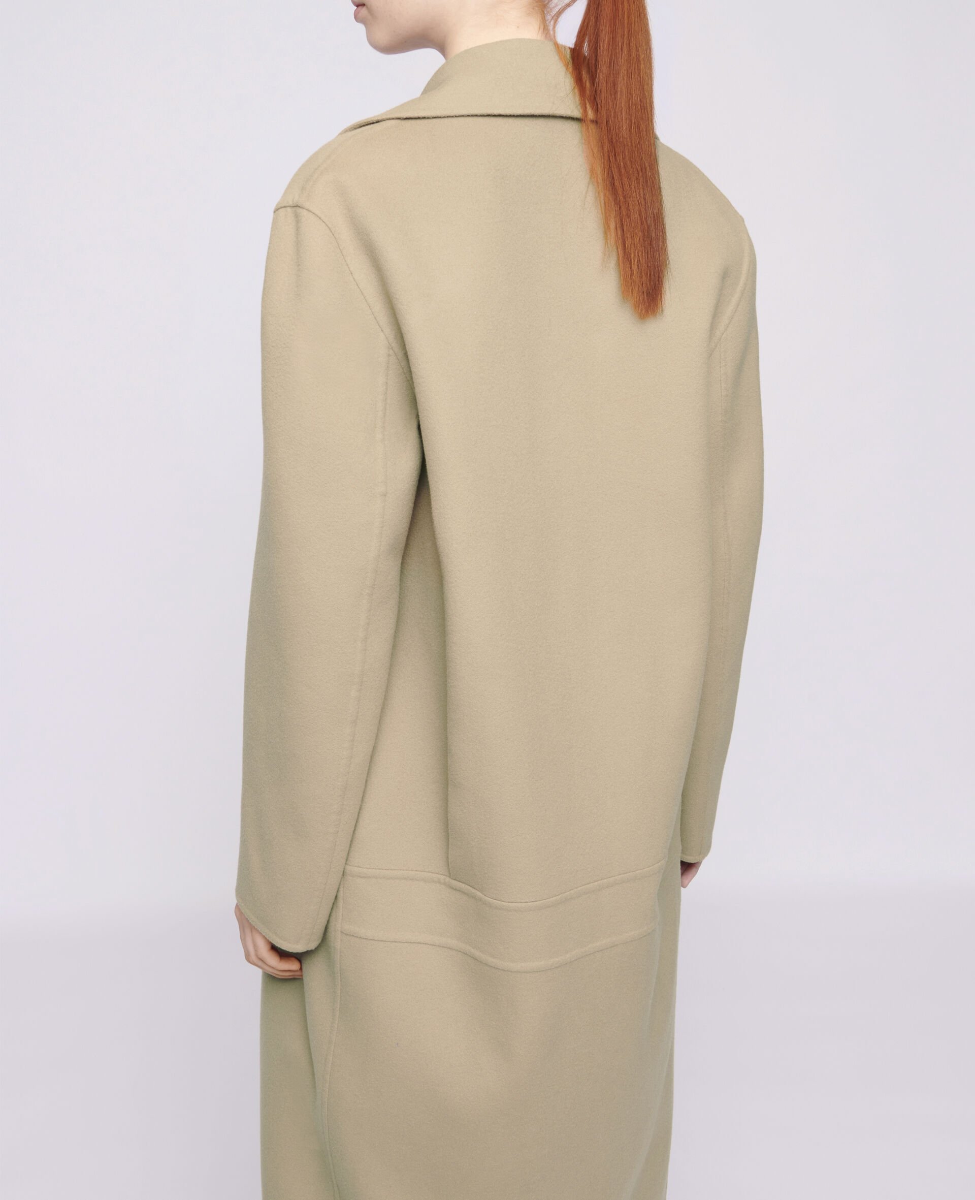 Double-Breasted Wool Coat-Brown-large image number 3