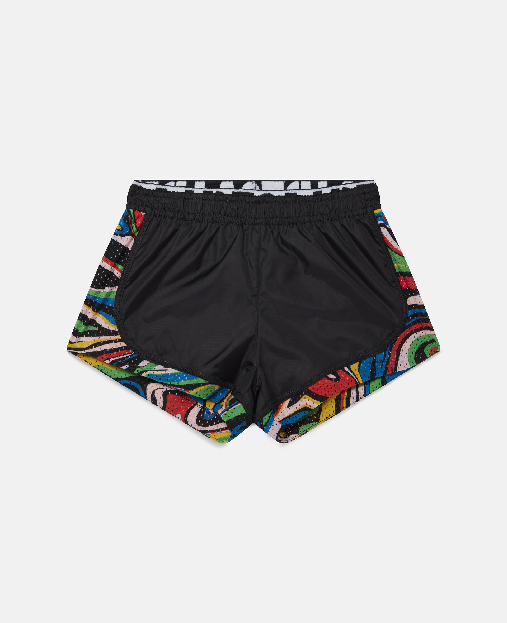 Sport-Shorts mit marmoriertem Print -Schwarz-large
