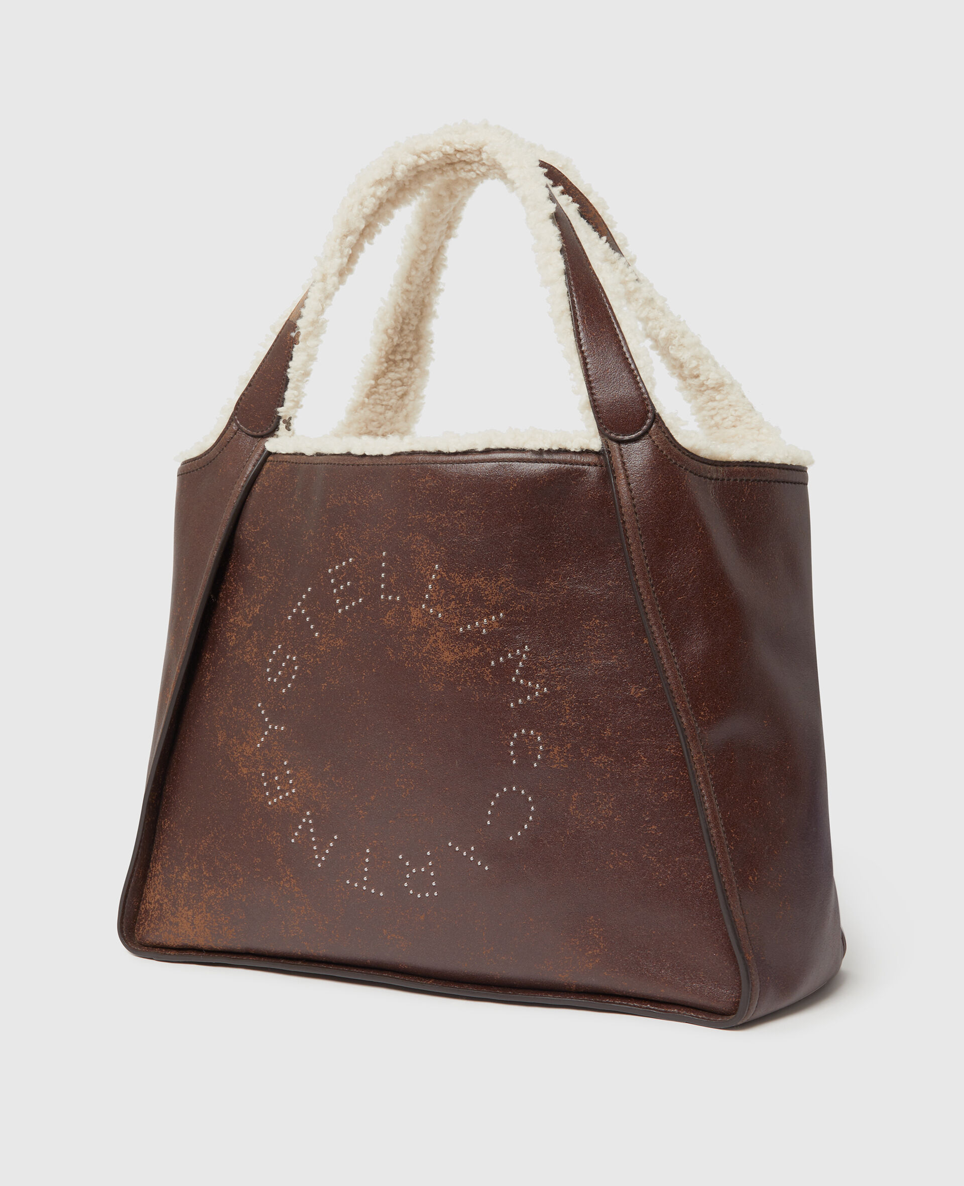 Logo Plush-Lined Tote Bag-Brown-large image number 2