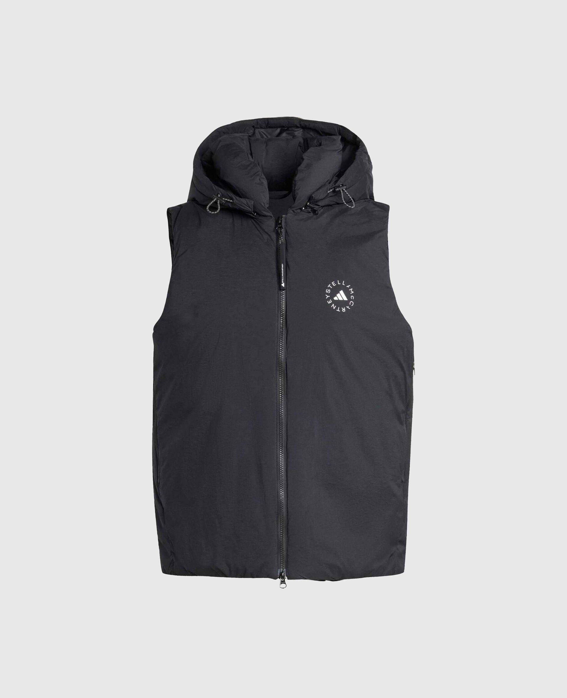 TrueNature Padded Hooded Vest-Black-medium