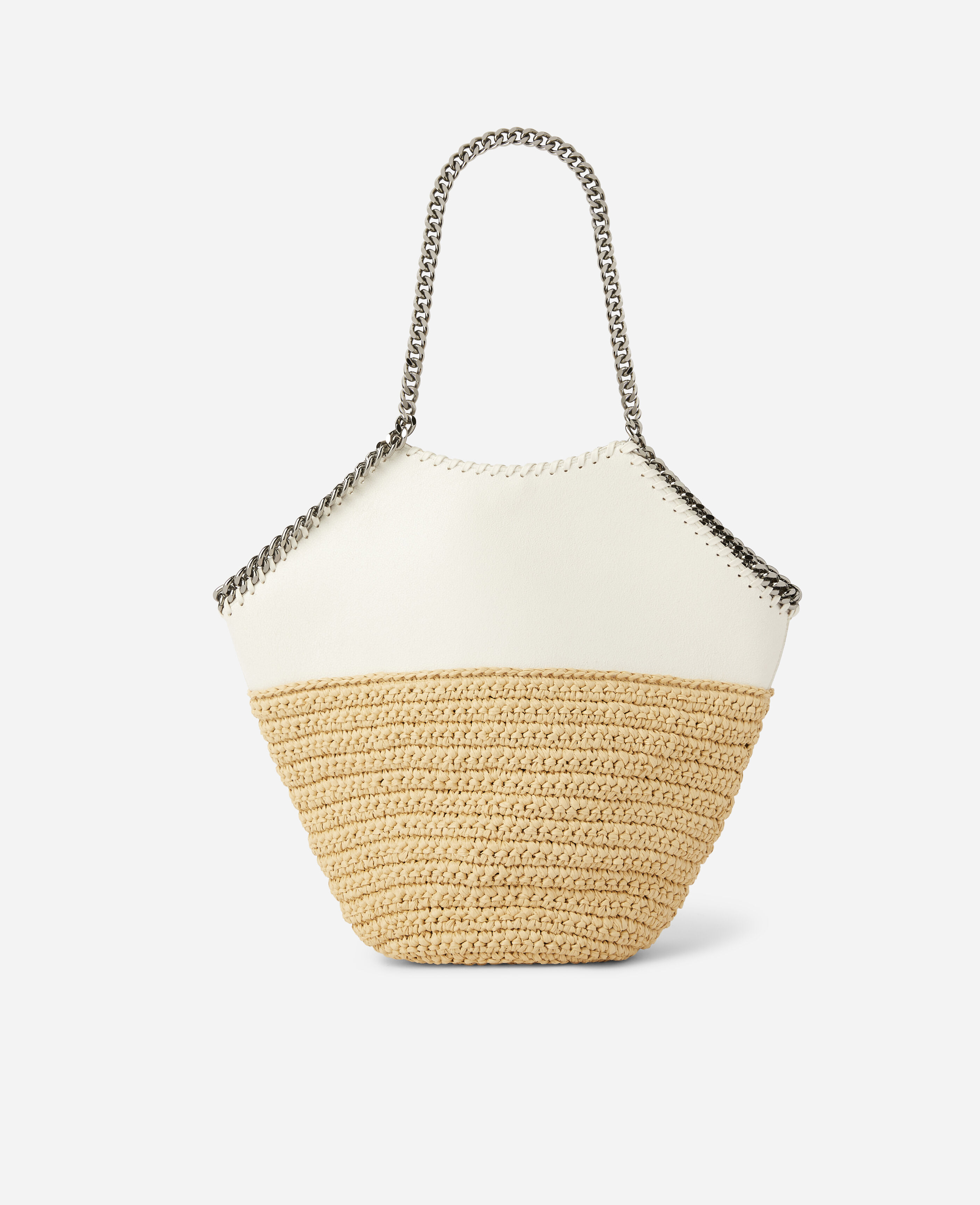 Women CHALK Falabella Raffia Medium Tote Stella McCartney US