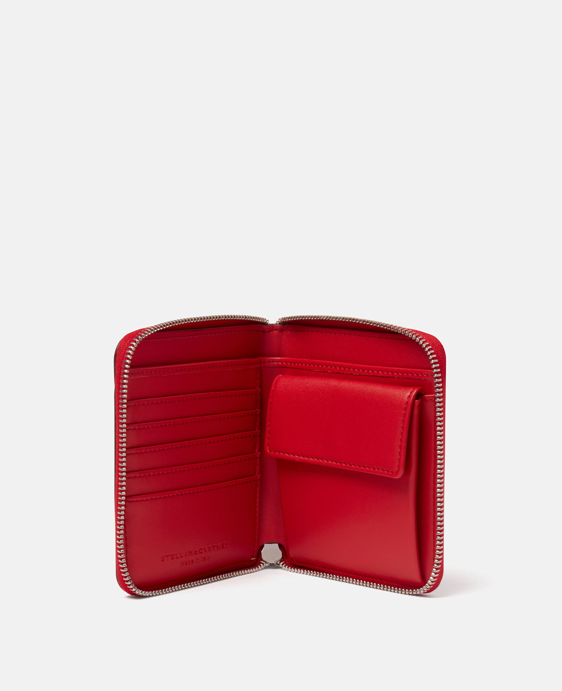 Stella Logo Zipped Small Wallet-Red-large image number 3