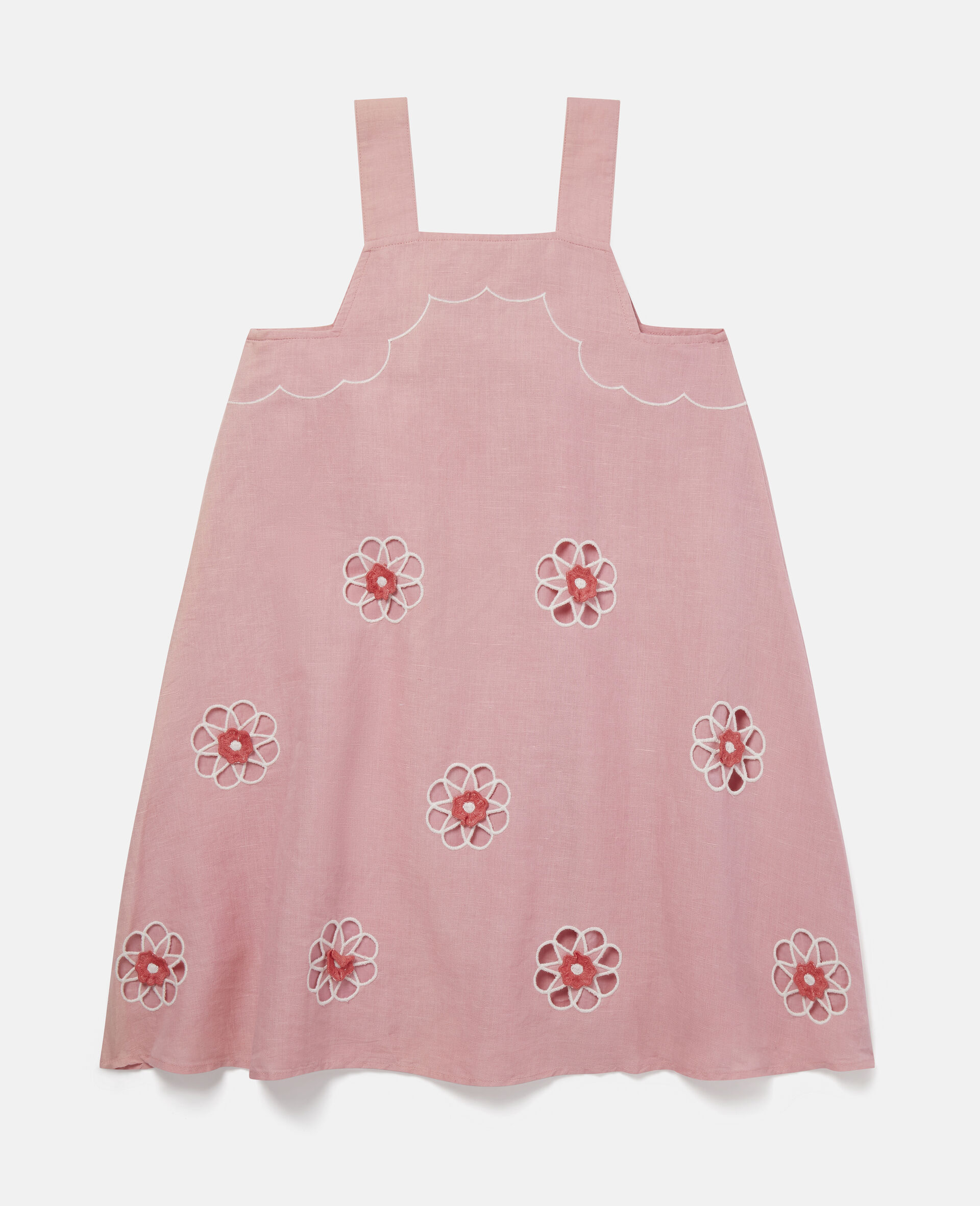 Broderie Anglaise Flower Dress-Pink-large image number 2