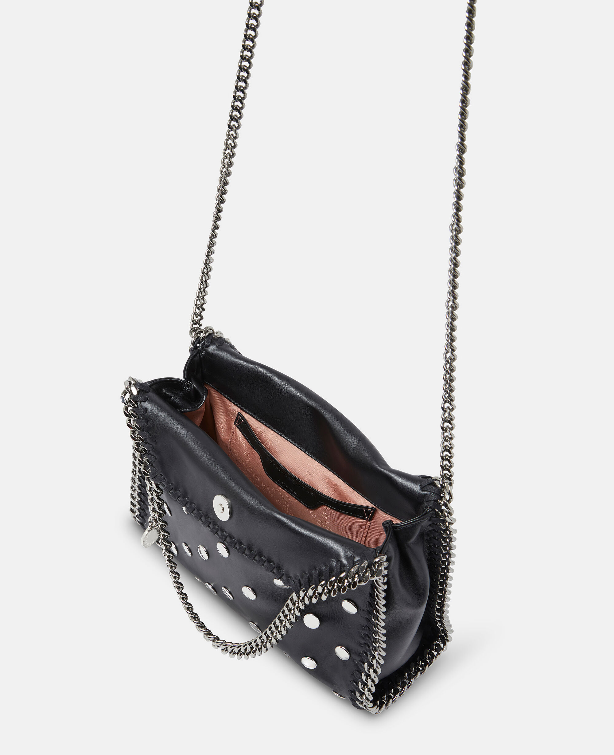 保障できる Women BLACK Studded Falabella Mini Tote Bag | Stella バッグ