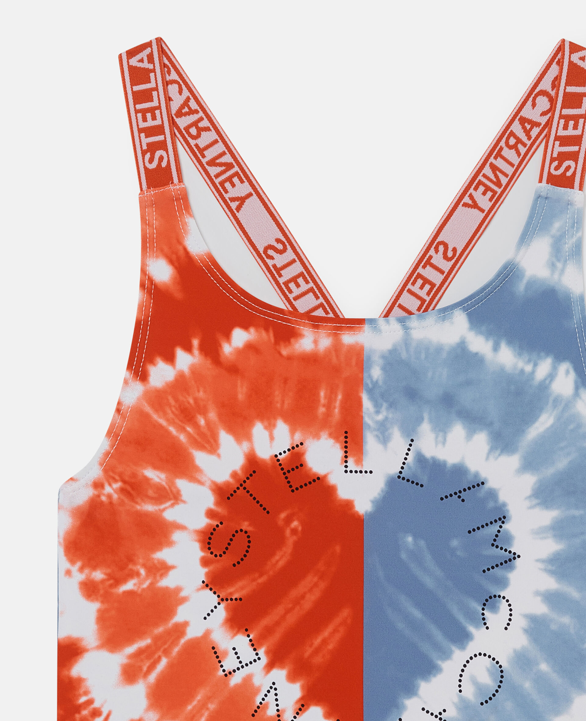 Heart Tie-Dye Graphic Swimsuit-Red-large image number 1