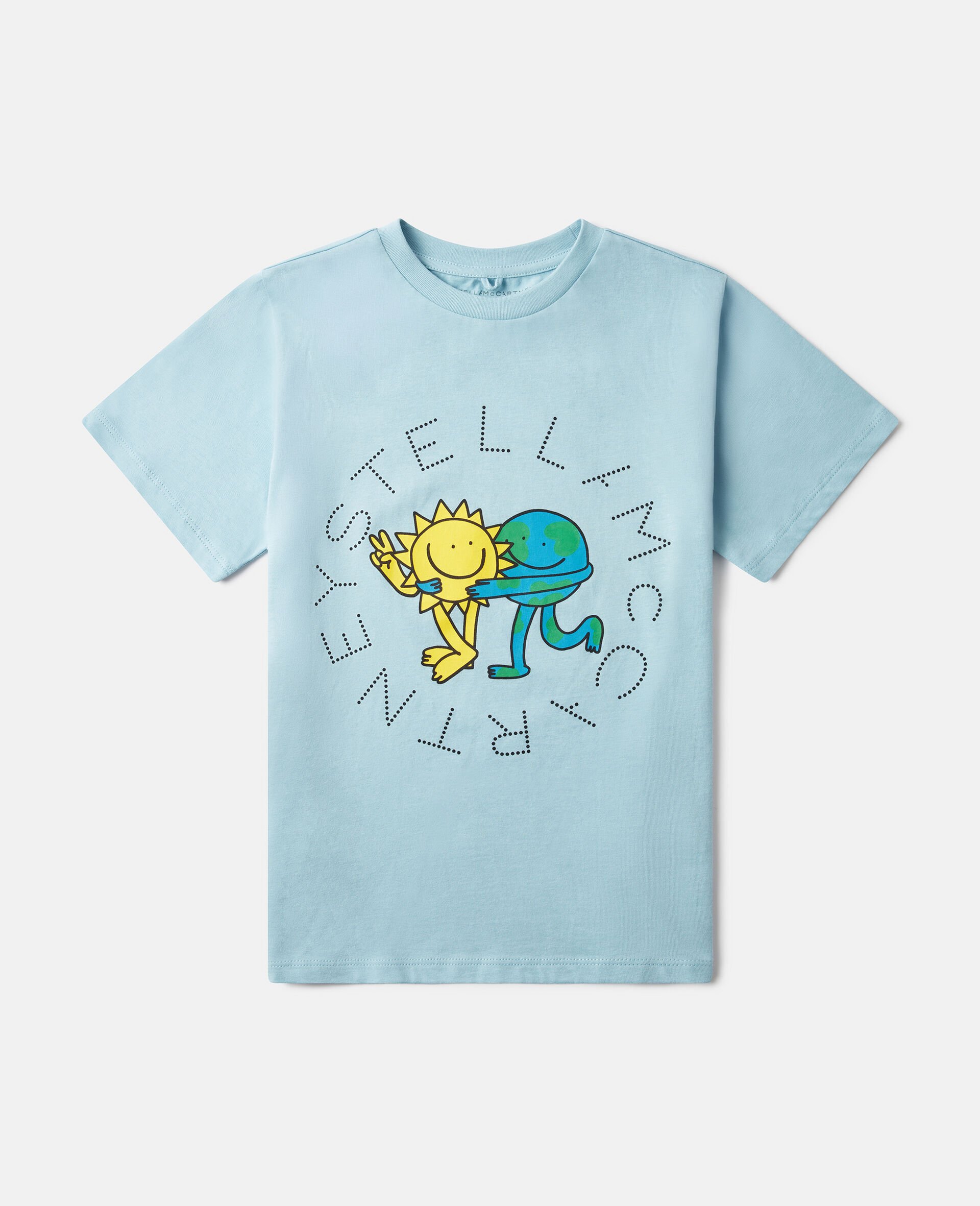 Earth Friends Graphic T-Shirt-Blue-medium