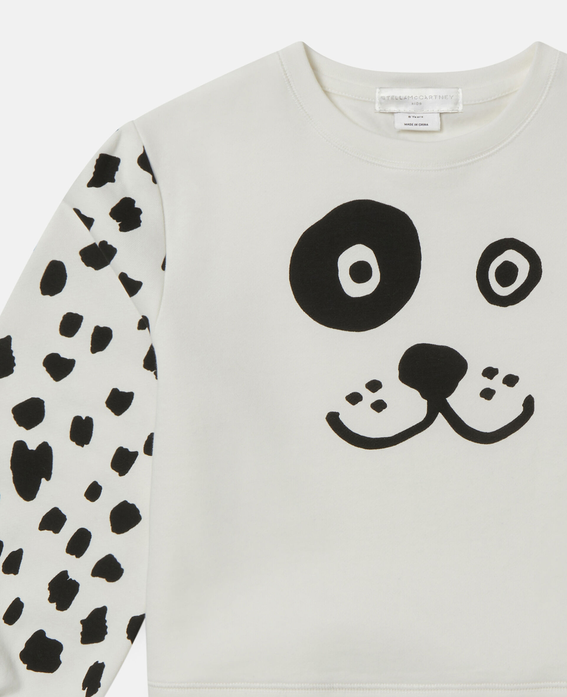 Kids White Dalmatian Spots Fleece Tracksuit | Stella McCartney GB