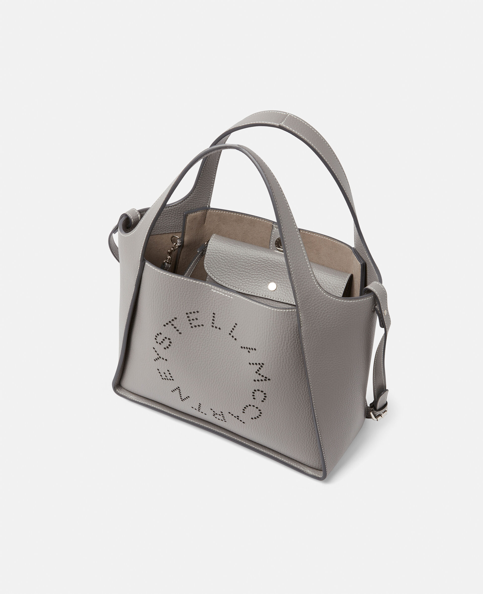 Stella Logo Grainy Alter Mat Crossbody Bag-Grey-large image number 3