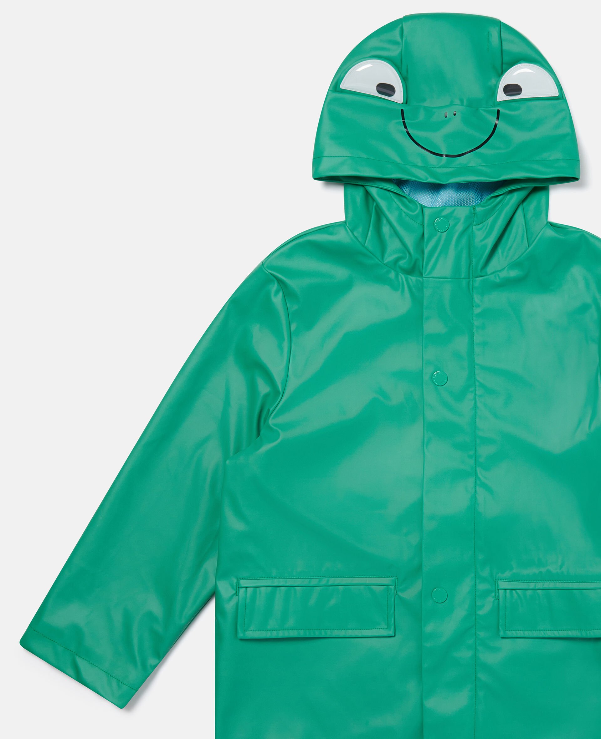 Frog Graphic Hooded Raincoat-Green-large image number 1