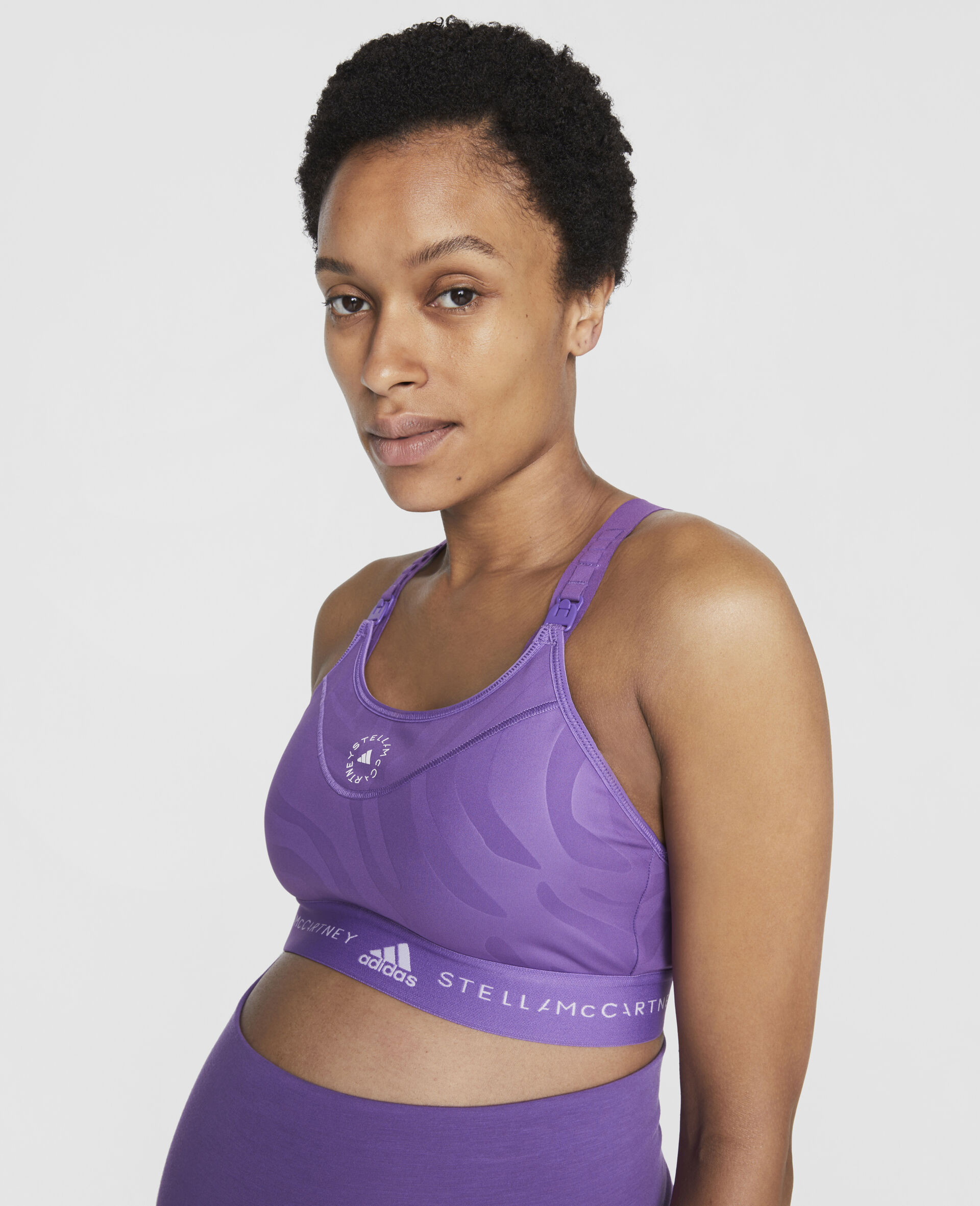 Maternity Medium Support Sports Bra-Purple-large image number 3