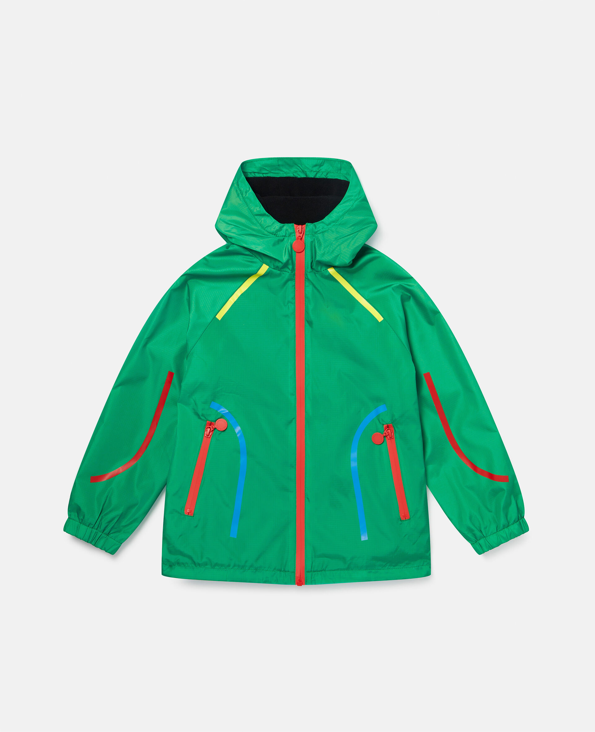 Multicolour Tape Rain Jacket-Green-large image number 0