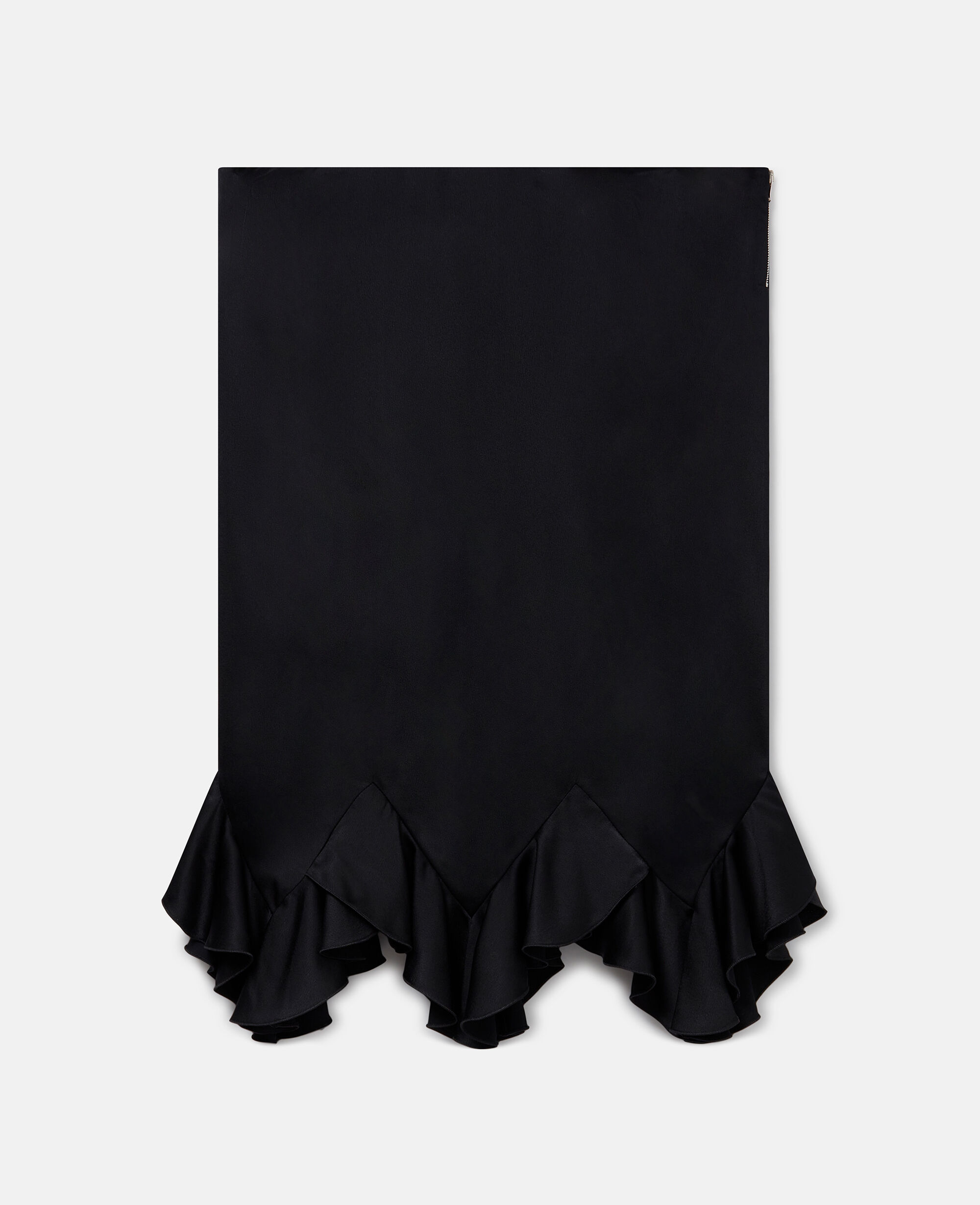 Black ruffle hem midi skirt online