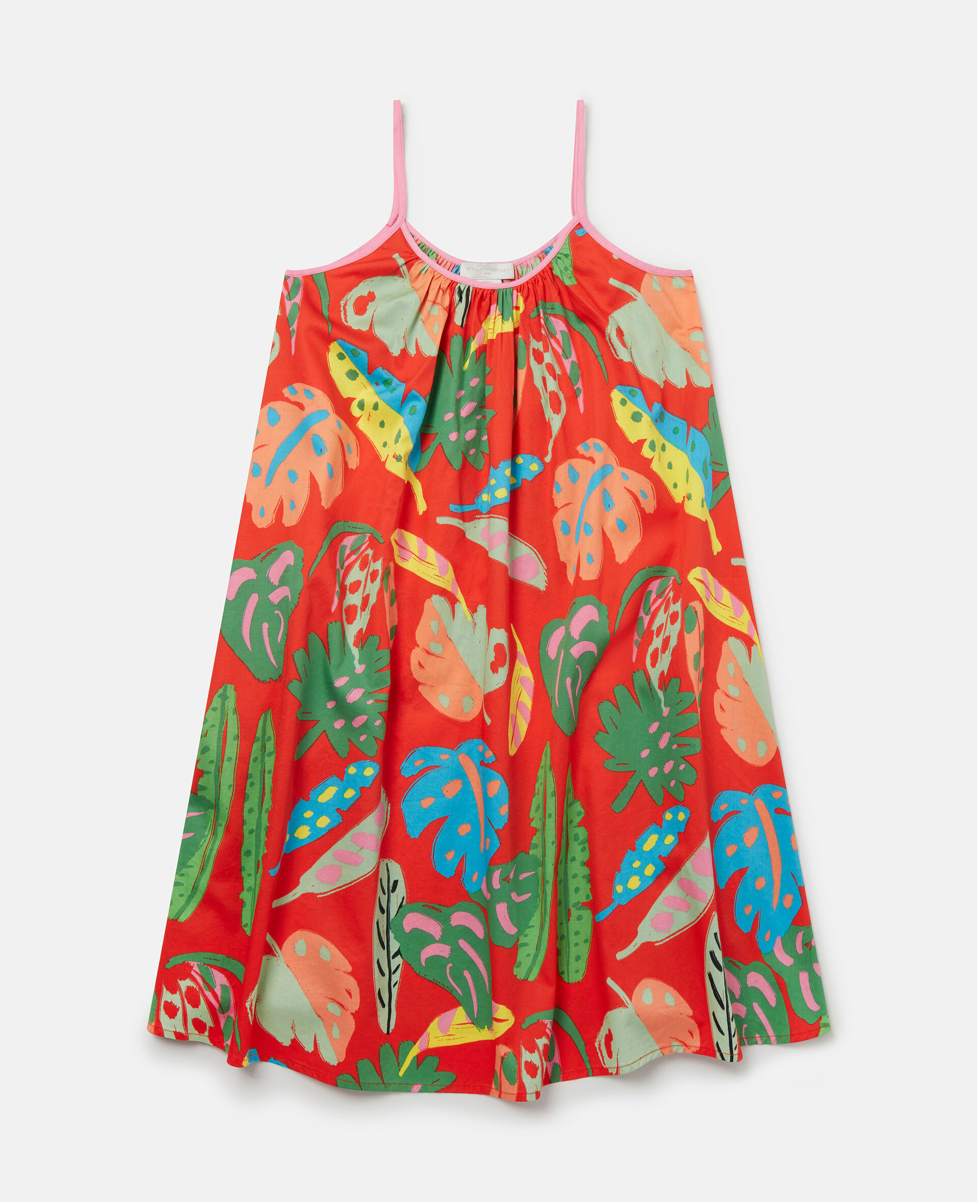 Palm Leaf Print Cami Dress-Pink-large image number 0