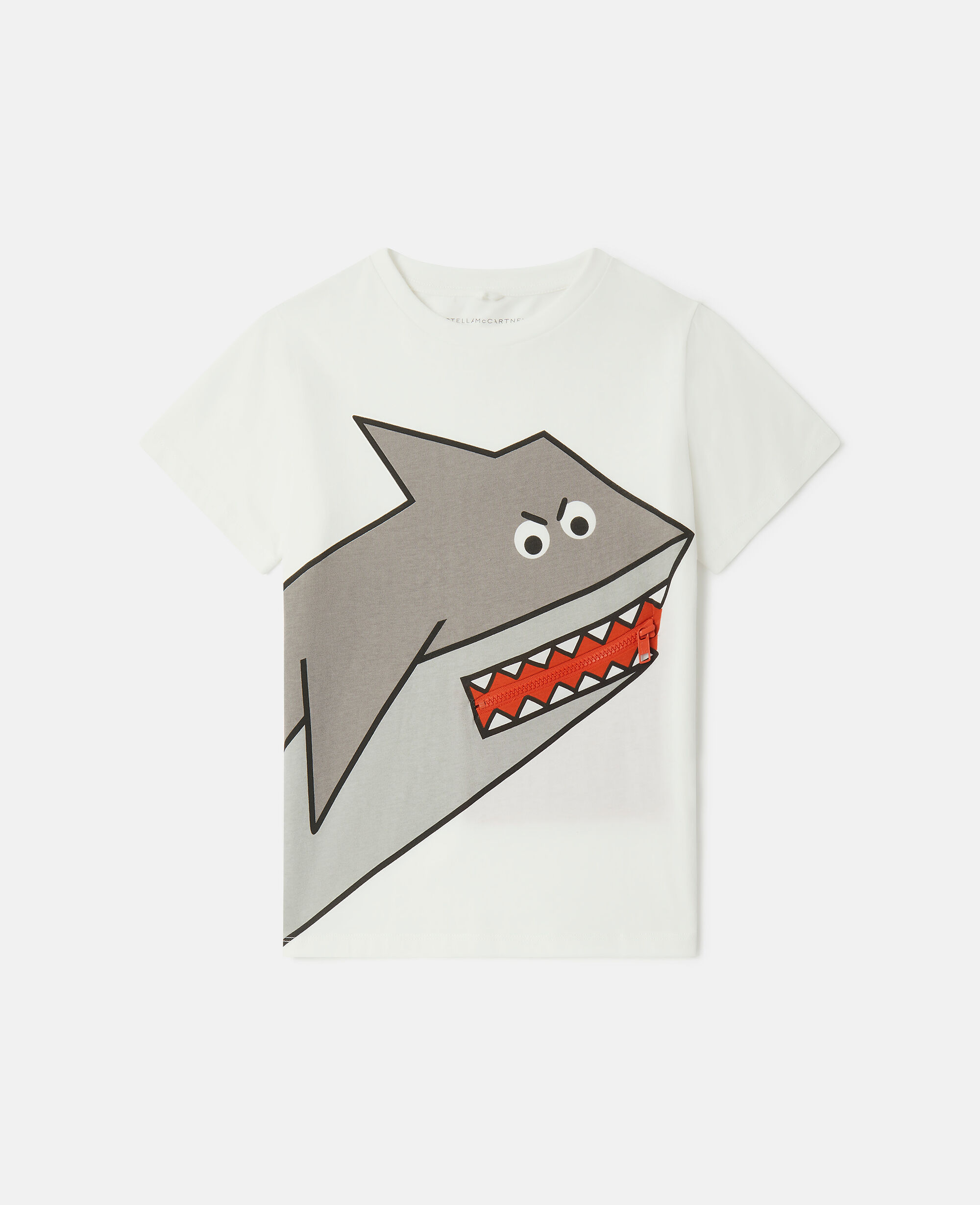 Women Ivory Shark Motif T Shirt Stella McCartney US