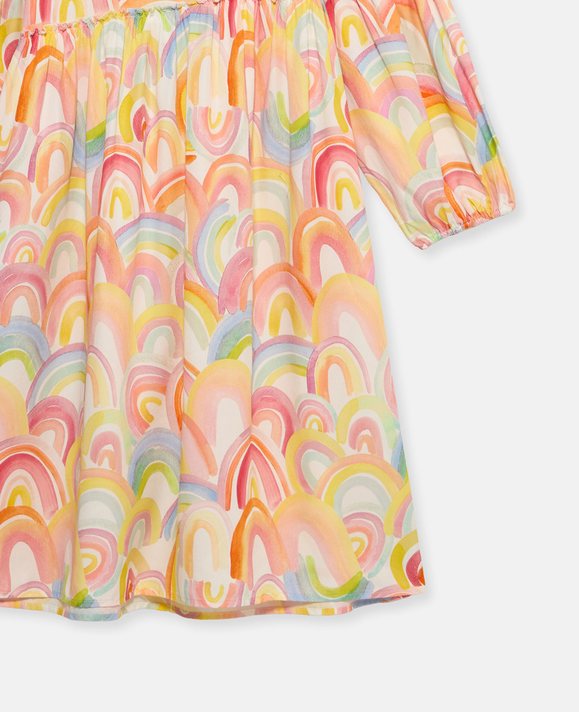 Skaterkleid mit Regenbogenmuster in Wasserfarben-Blau-large image number 2